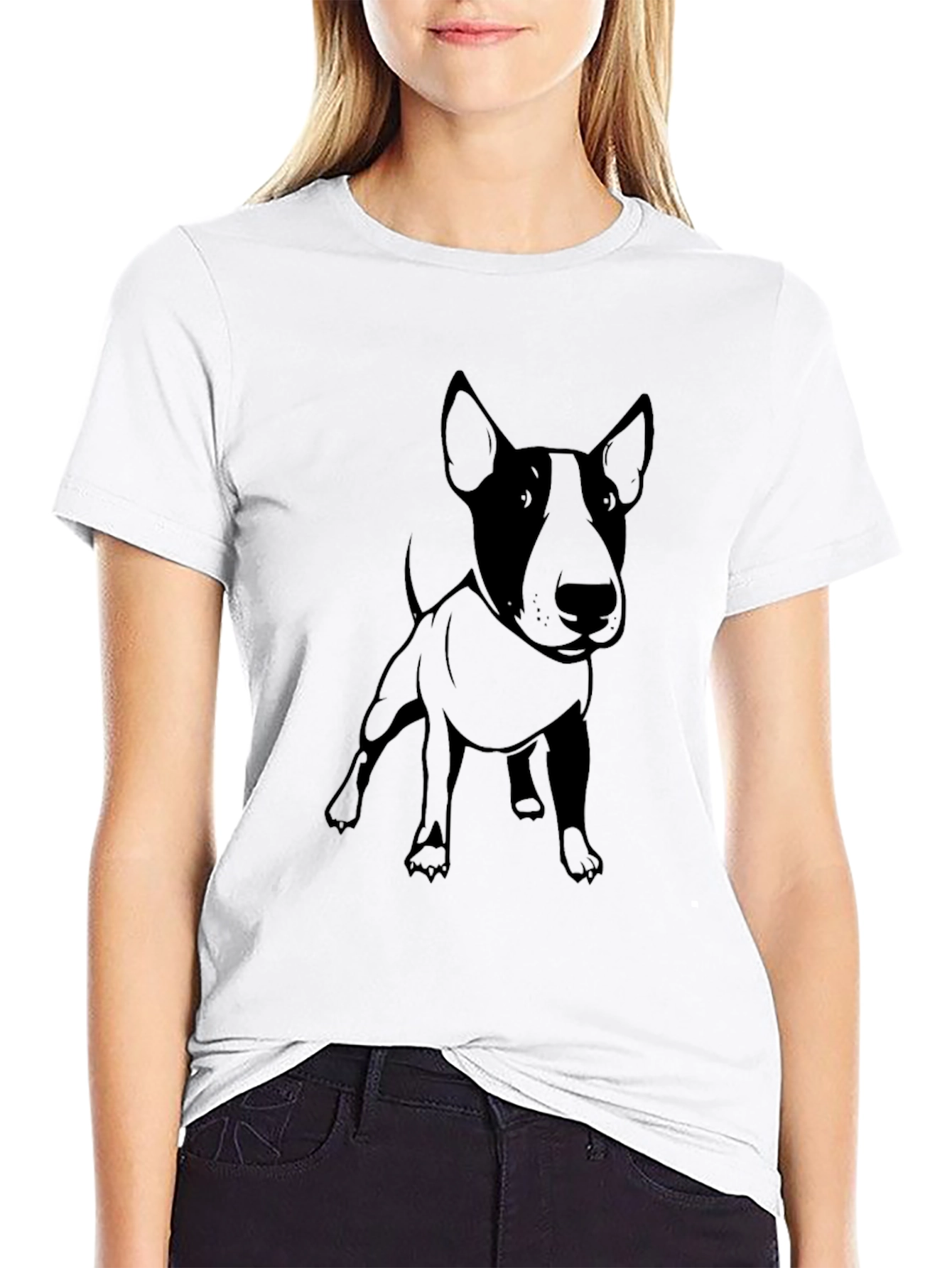 Black Black Bull Terrier Graphic T-Shirt view 9