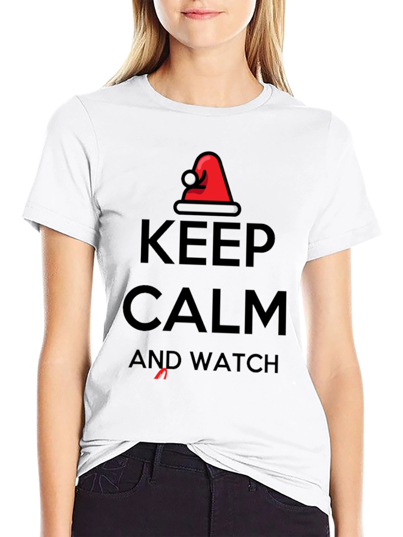 Black Keep Calm and Watch T-Shirt view 9