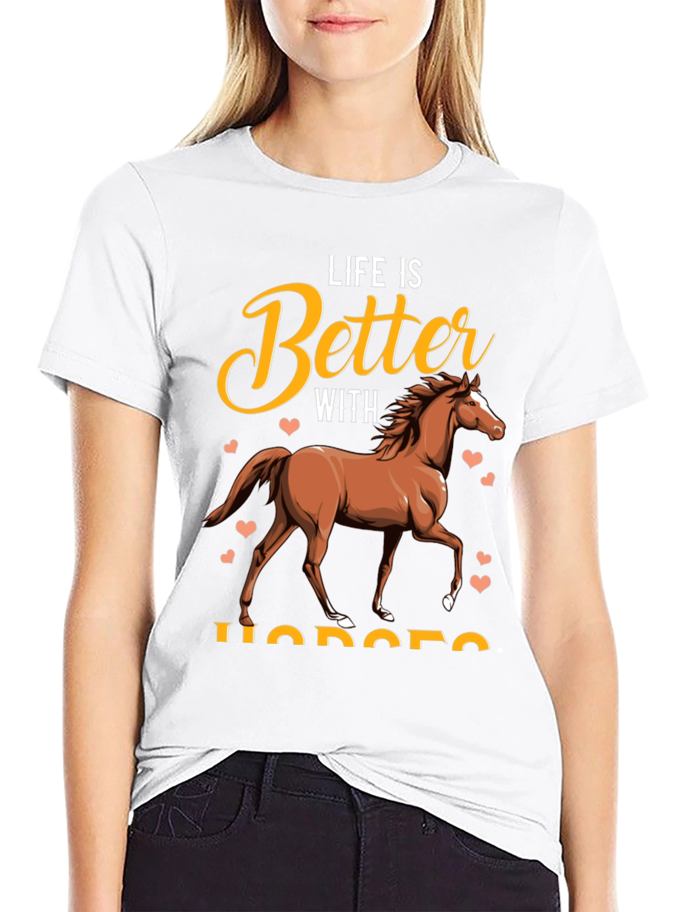 Black Life Is Better With Horses T-Shirt view 9