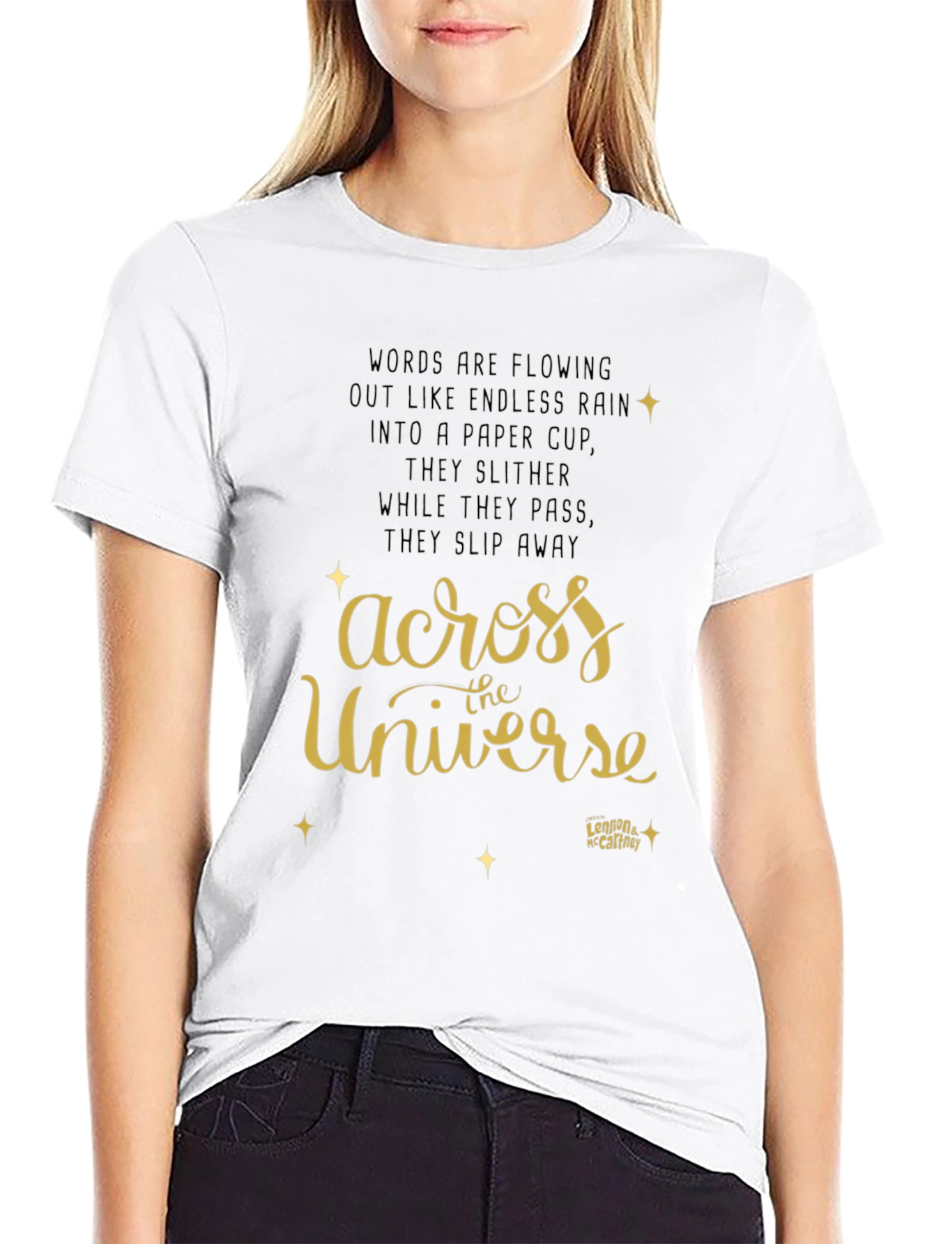 Black Across The Universe Graphic T-Shirt view 9