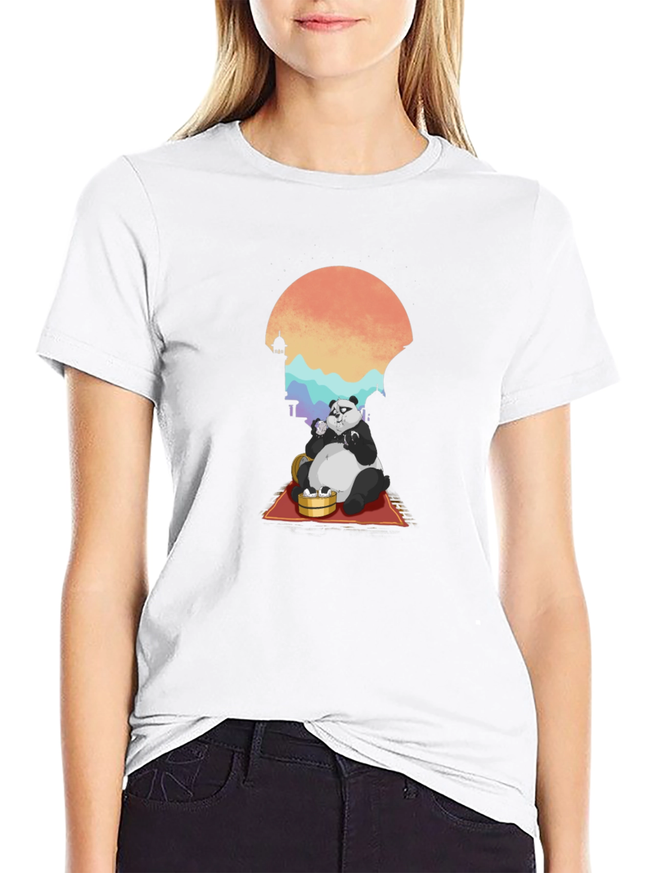 Black Panda Dumpling T-Shirt view 9