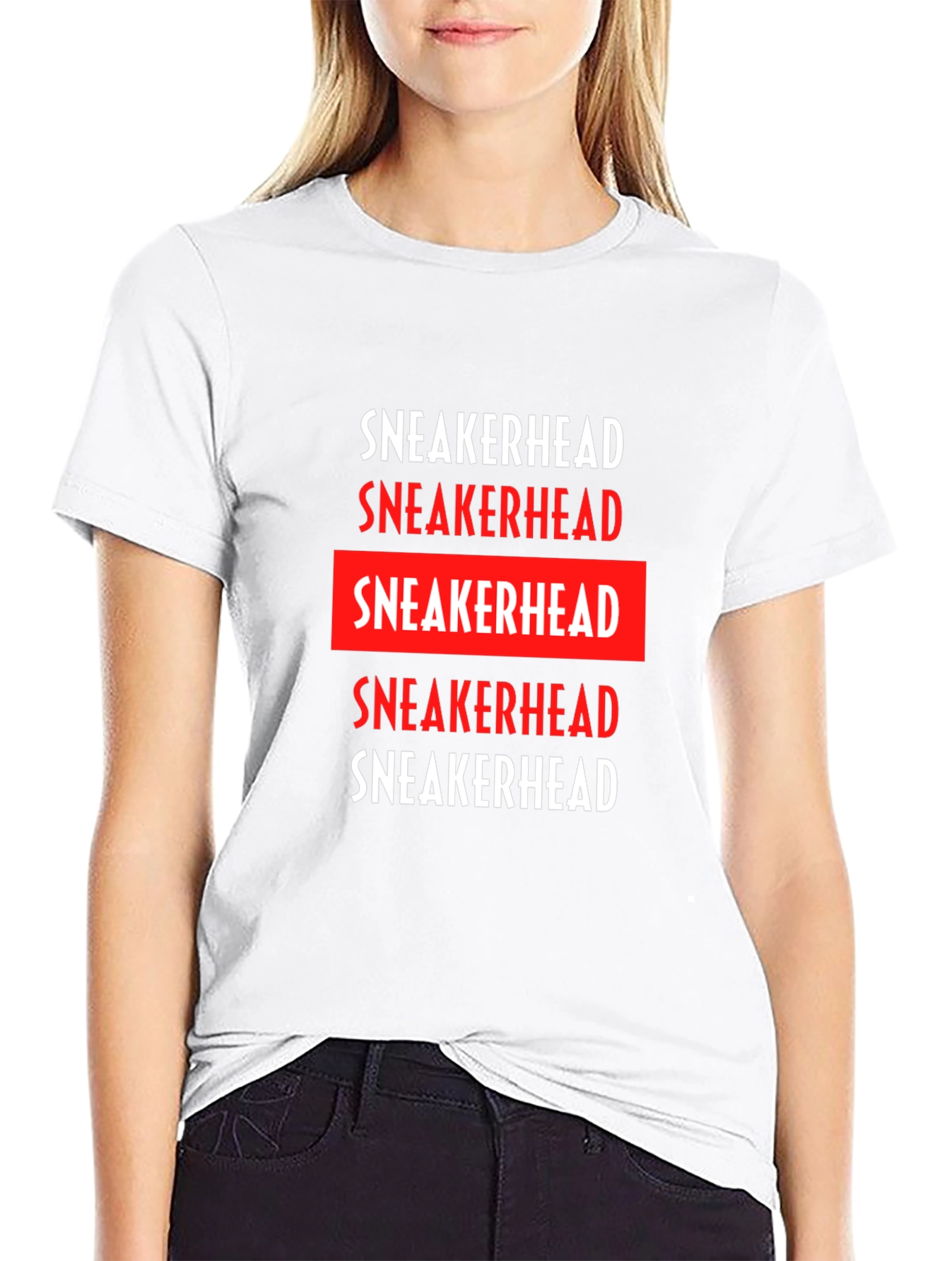 Black Sneakerhead Graphic Tee - Black Cotton Crew Neck view 9