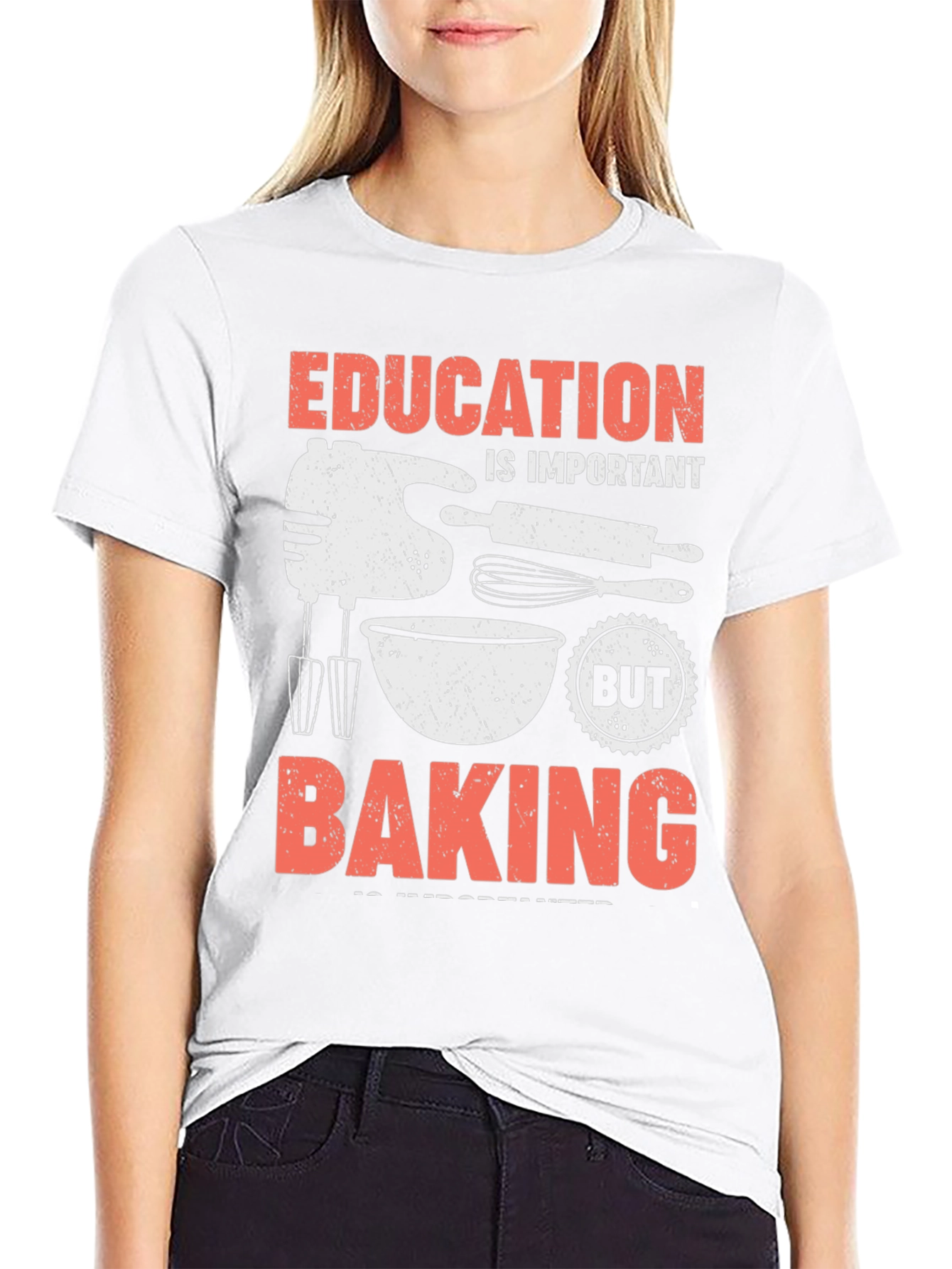 Black Education Important But Baking Is Importanter T-Shirt view 9