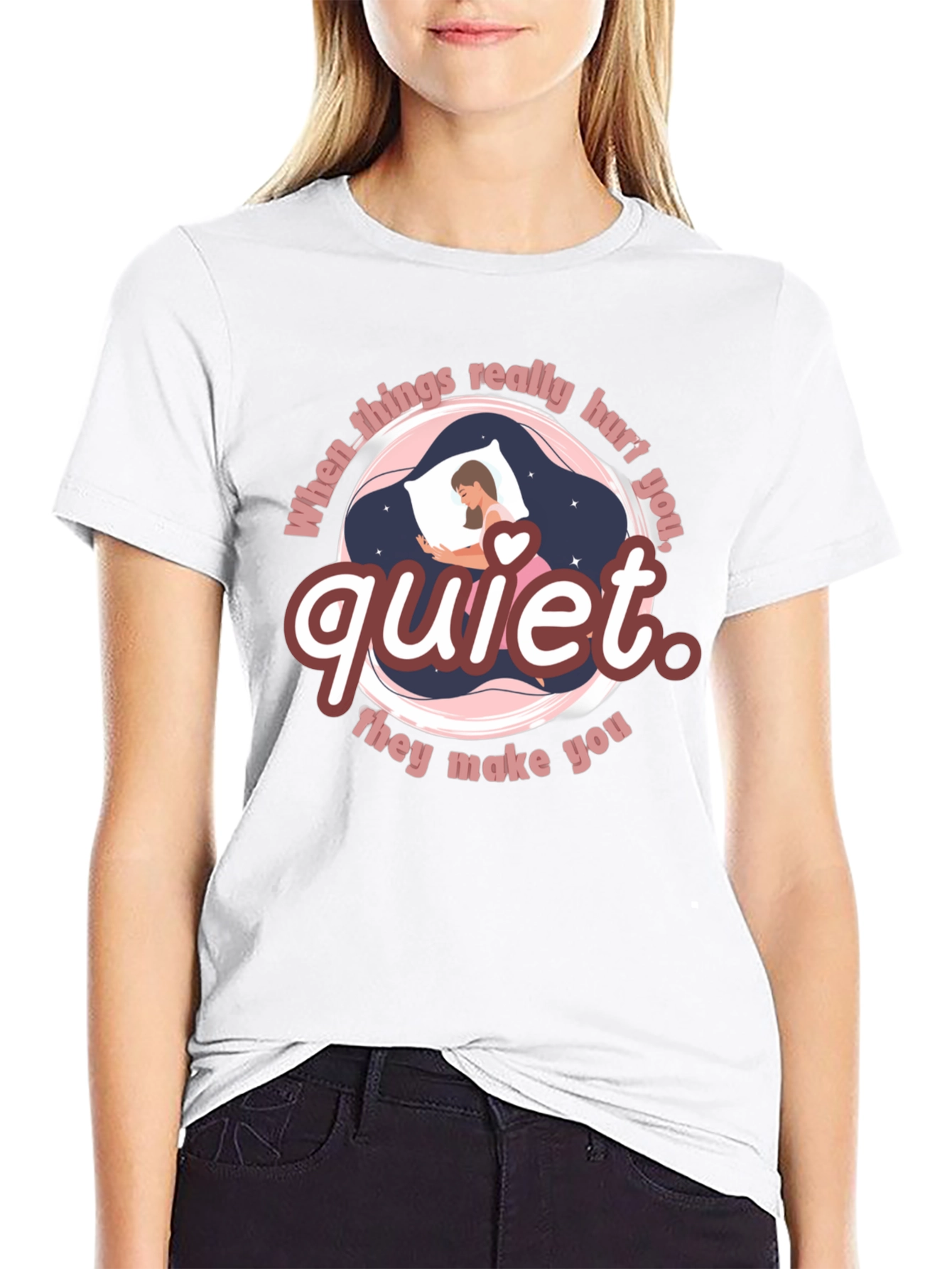 Black Quiet T-Shirt - When Things Really Hurt You view 9
