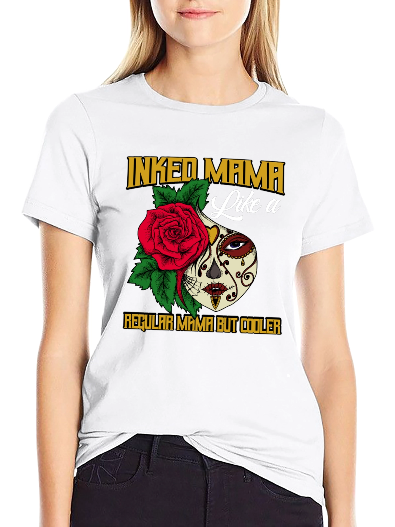 Inked Mama Sugar Skull Graphic T-Shirt - 9