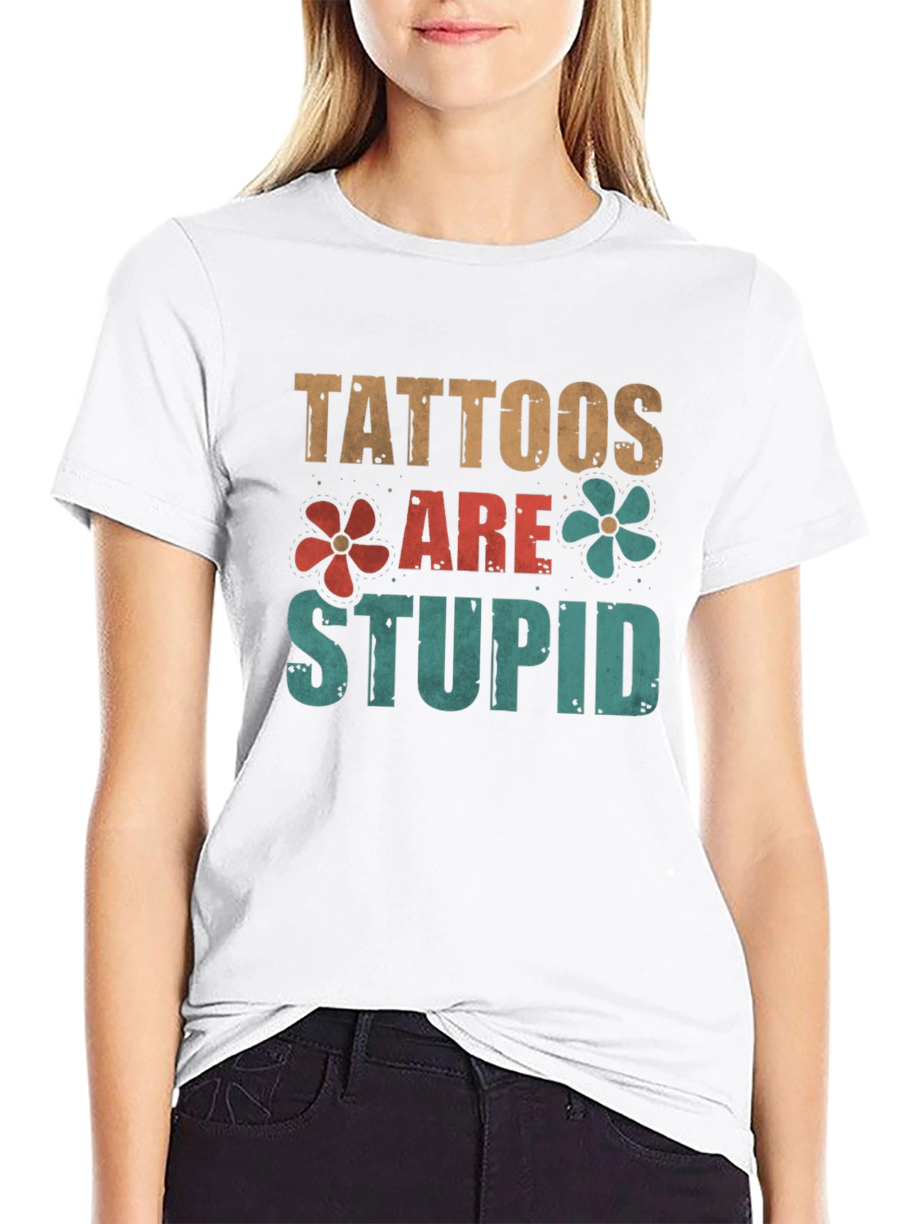 Tattoos Are Stupid Graphic T-Shirt - 9