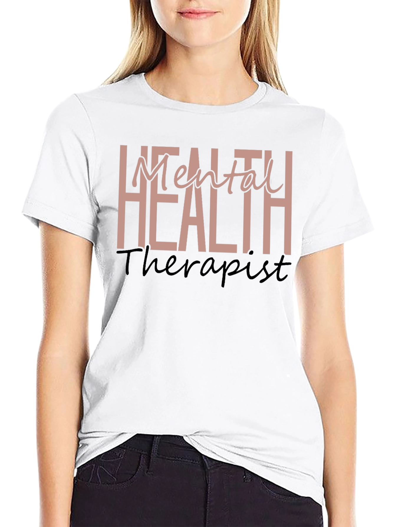 Black Mental Health Therapist Graphic Tee view 9