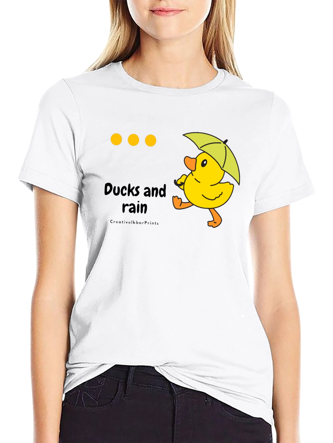 Black Ducks in Rain T-Shirt view 9