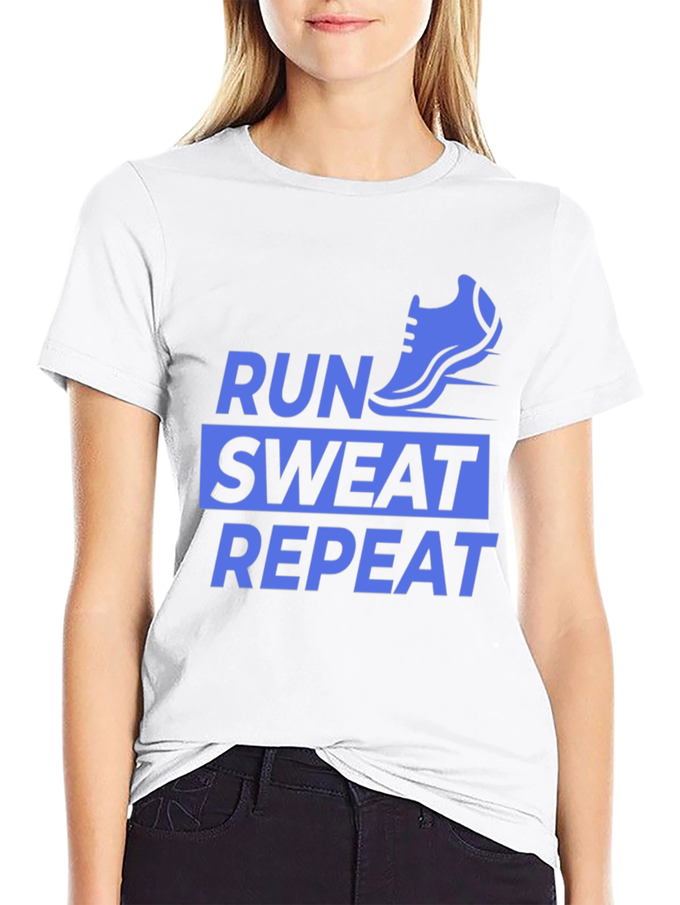 Run Sweat Repeat Graphic Tee - Active Lifestyle Shirt - 9