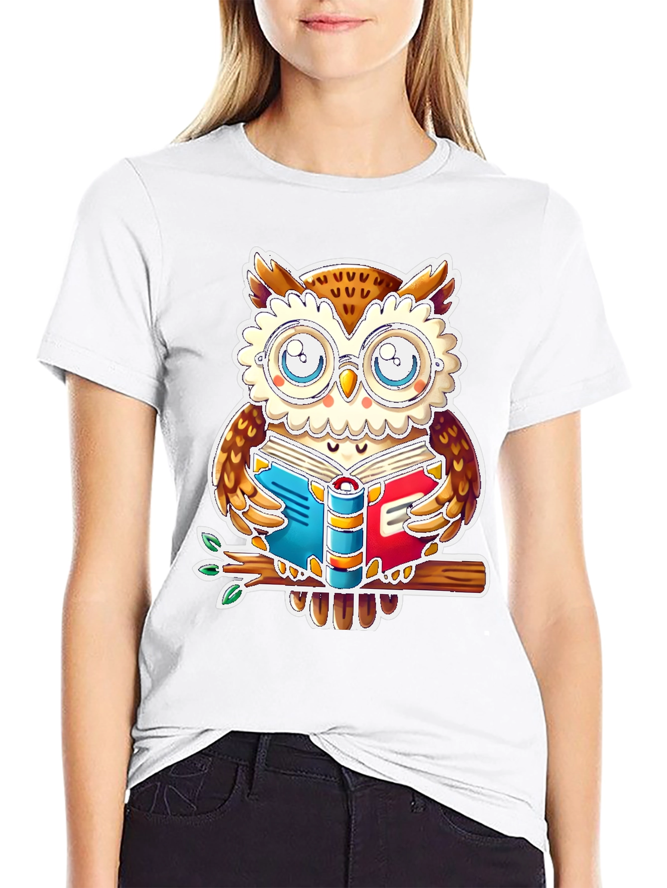 Black Bookish Owl T-Shirt - Study In Style! view 9