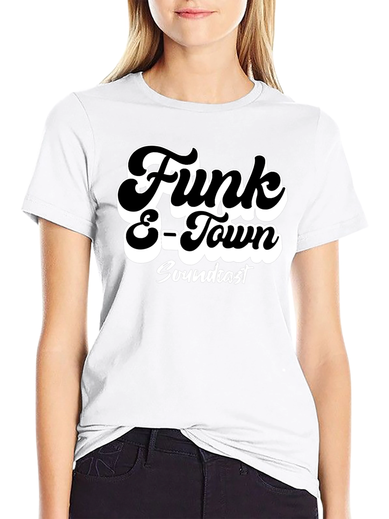 Black Funk E-Town Soundcast Black Graphic T-Shirt view 9