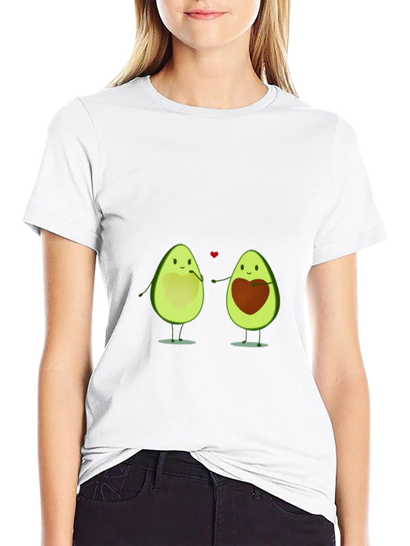 Black Avocado Love T-Shirt - Cute Couple Tee view 9