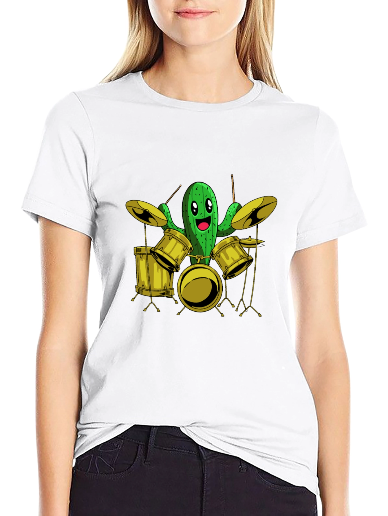 Cactus Drummer T-Shirt - Funny Music Tee - 9