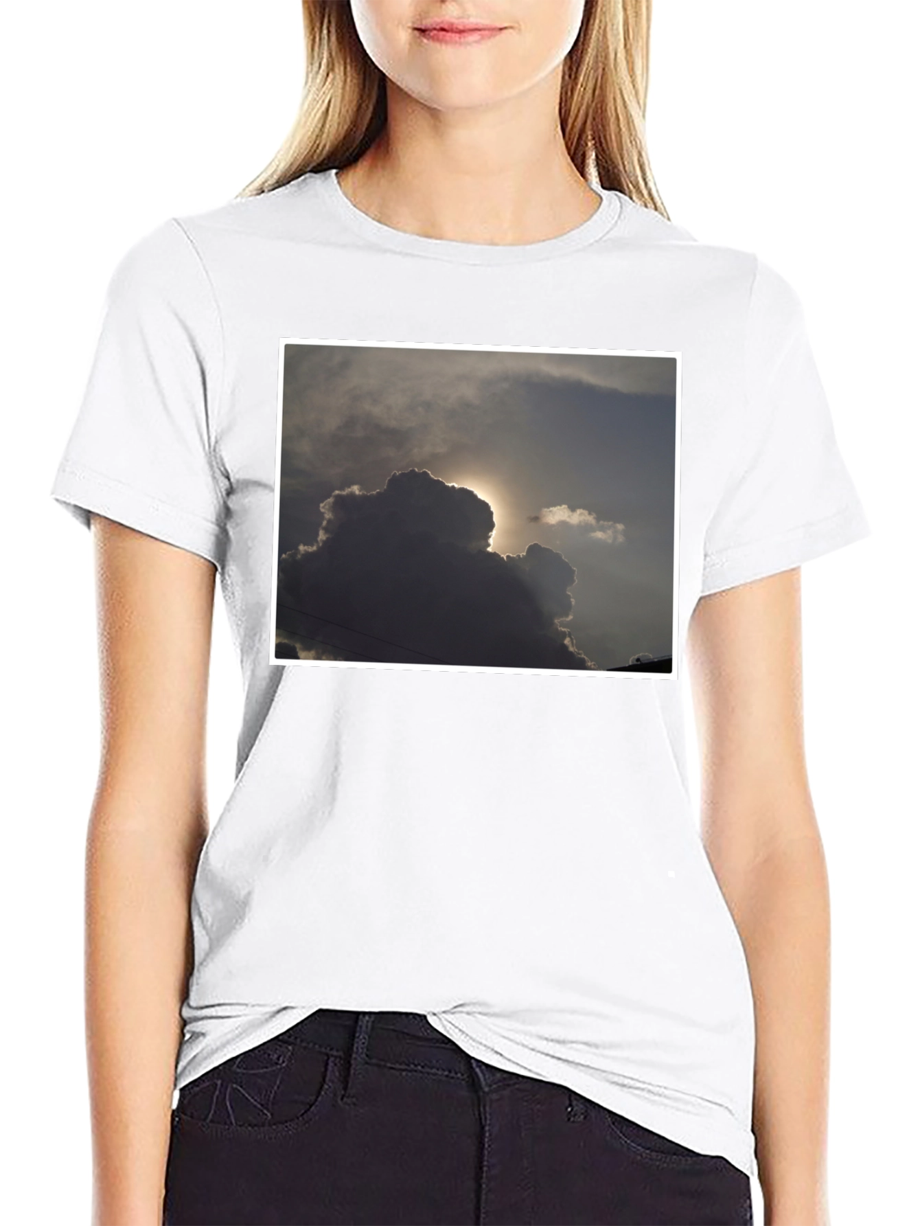 Black Cloudscape Graphic T-Shirt - Stylish and Unique view 9