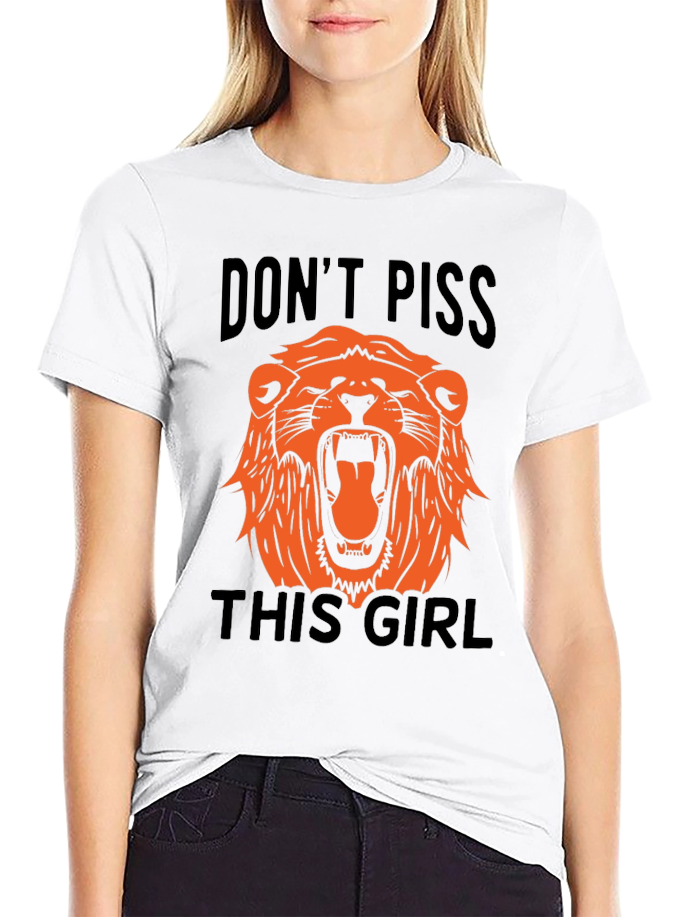 Black Don't Piss This Girl Black Graphic Tee view 9
