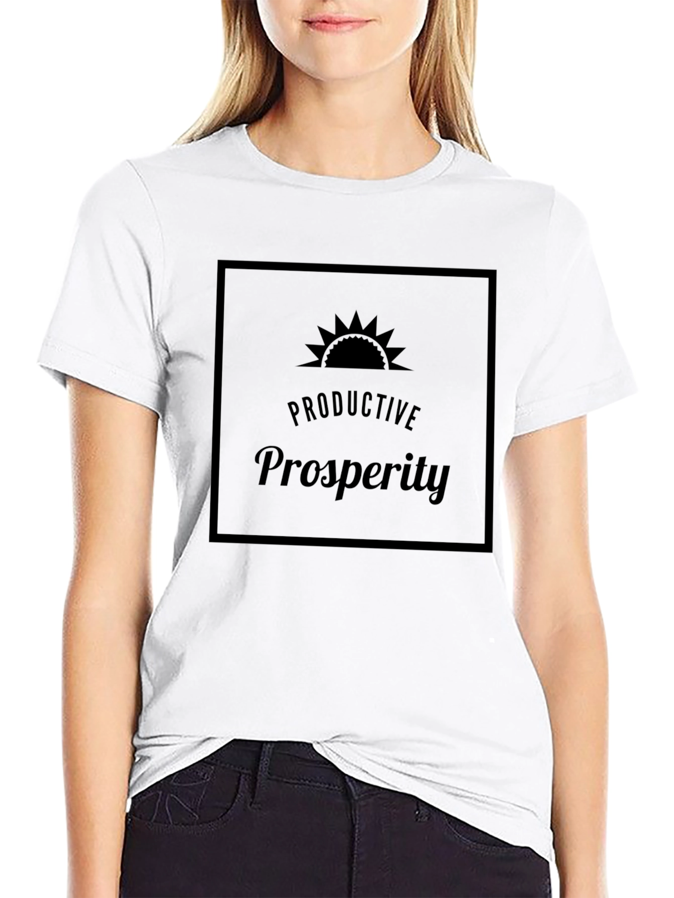 Black Productive Prosperity Graphic Tee view 9