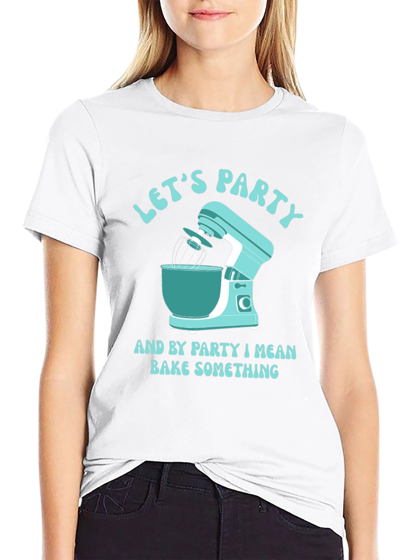 Black Let's Party, Bake Something T-Shirt view 9