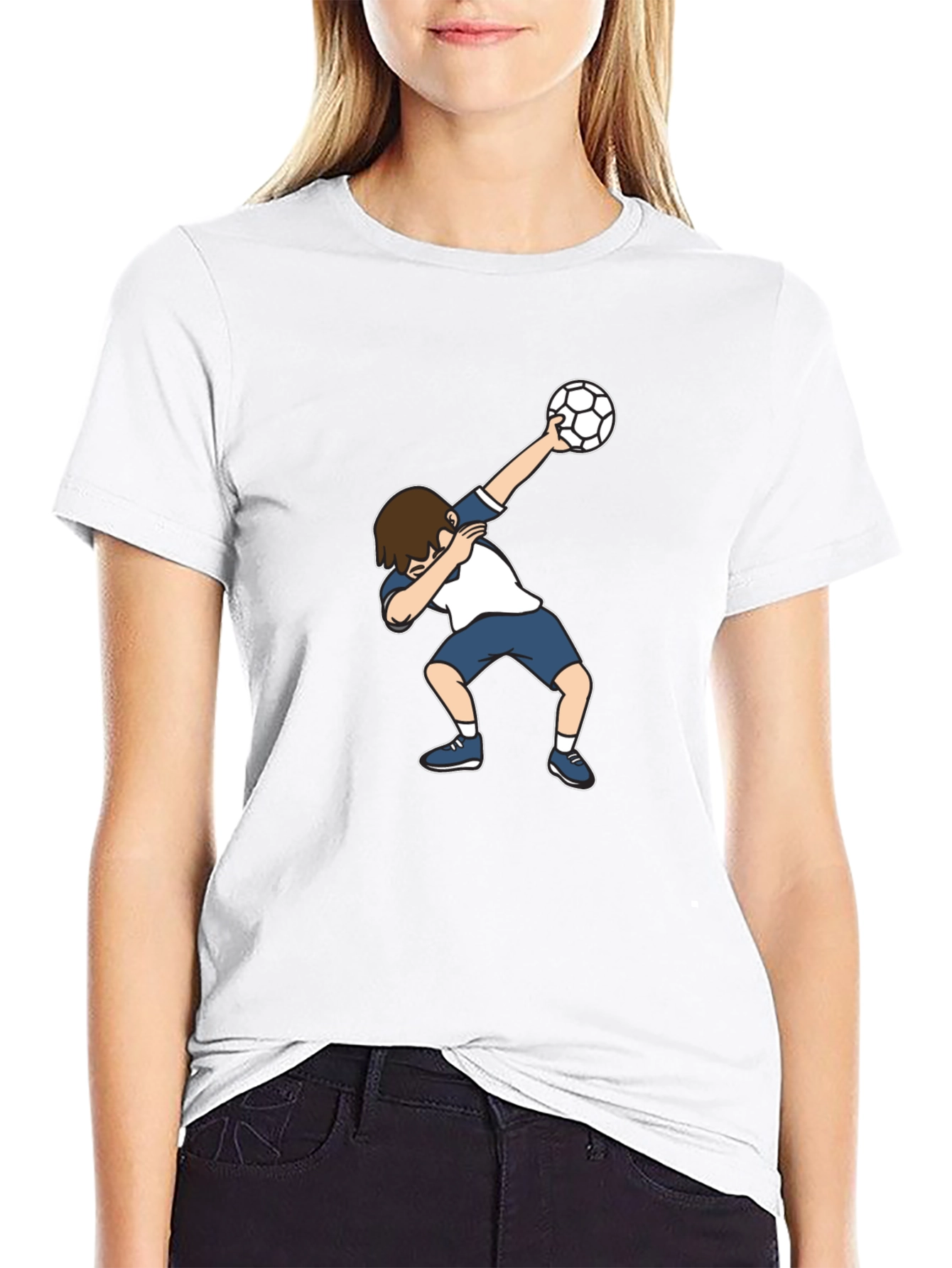 Black Soccer Dab T-Shirt - Fun Graphic Tee view 9