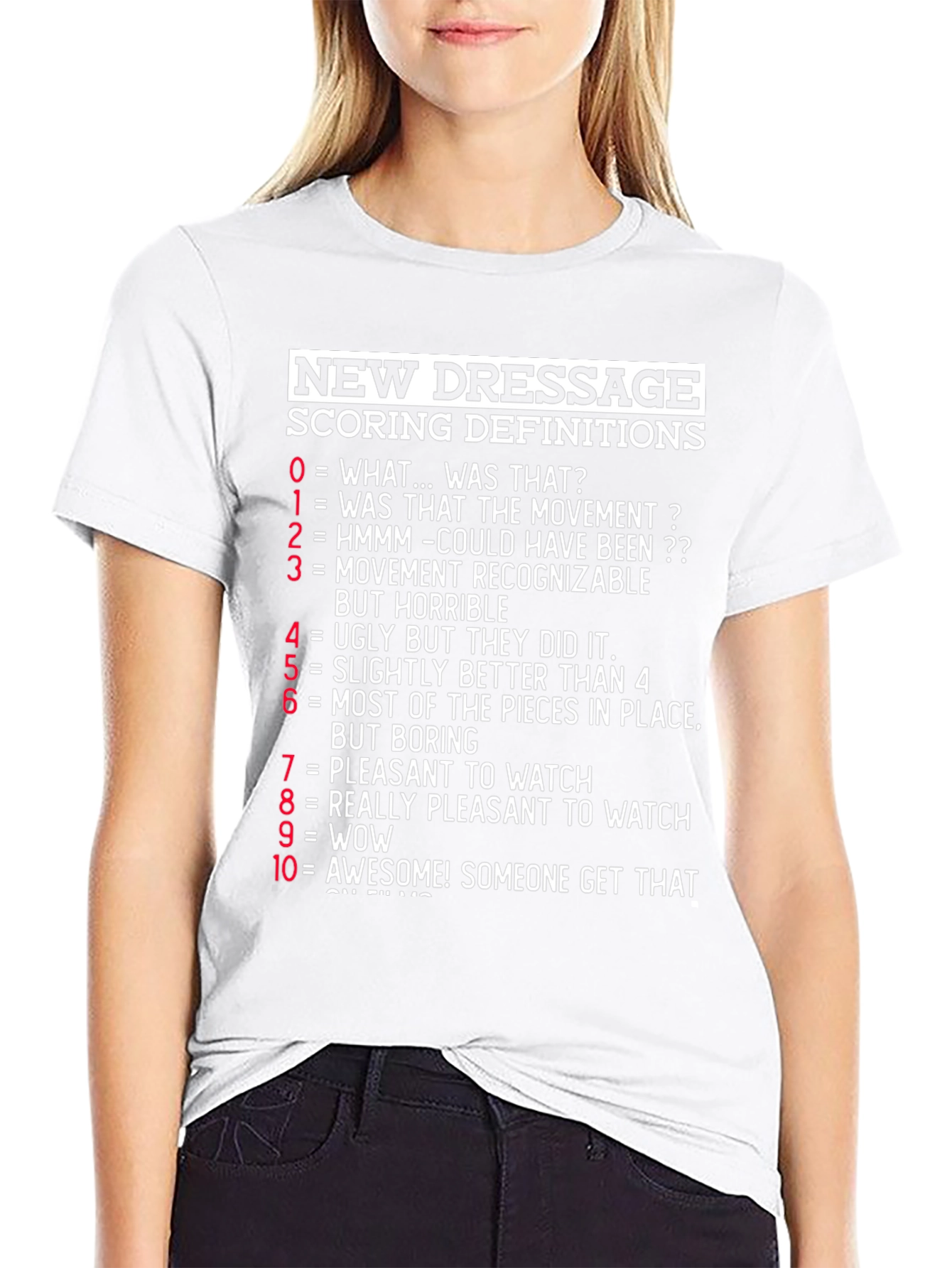 Dressage Scoring Funny T-Shirt Horse Lover Tee - 9