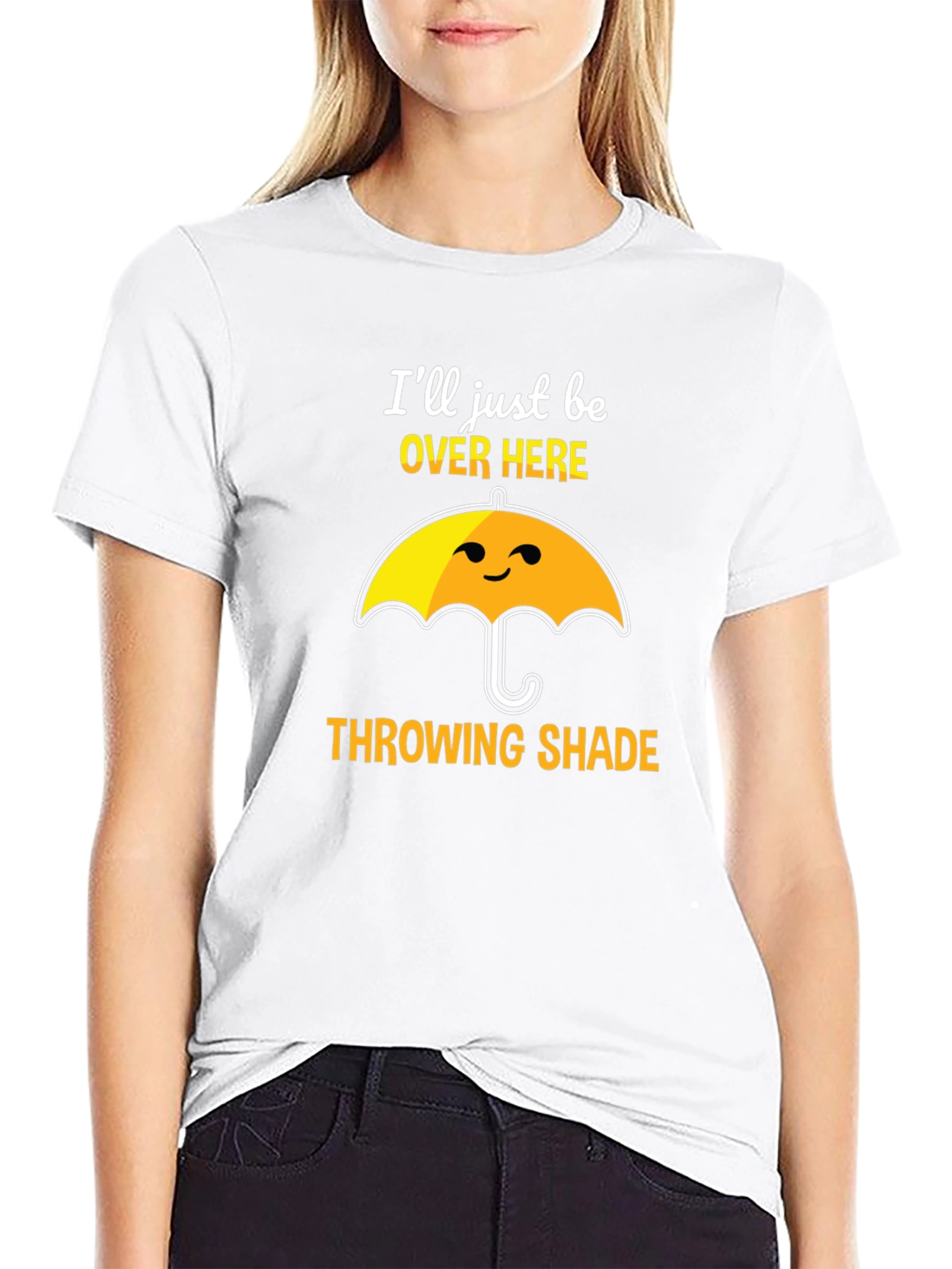 Black Throwing Shade Umbrella Graphic Tee - Comfy & Stylish view 9