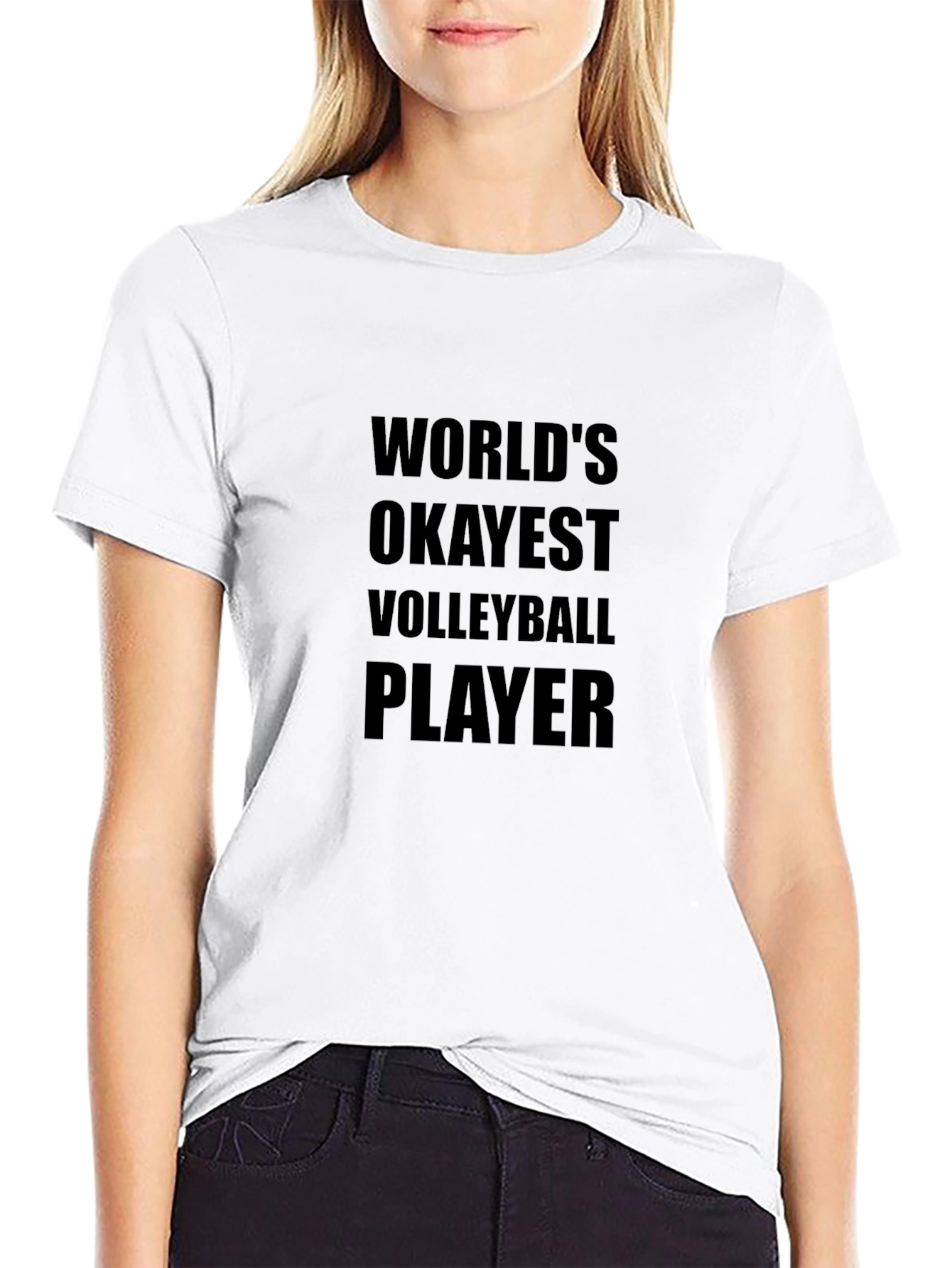 Black Funny Volleyball Player T-Shirt view 9