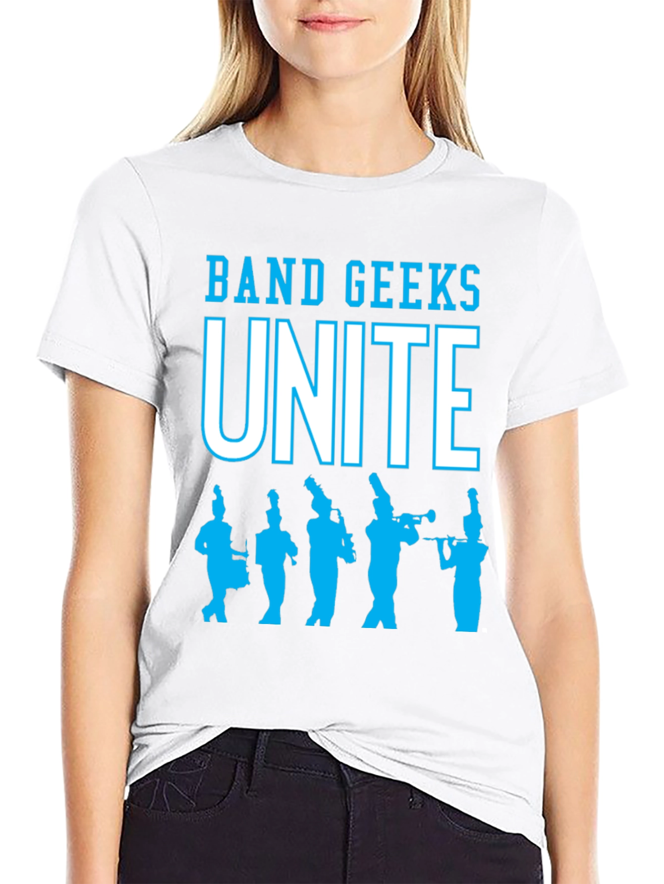 Black Band Geeks Unite Black T-Shirt view 9