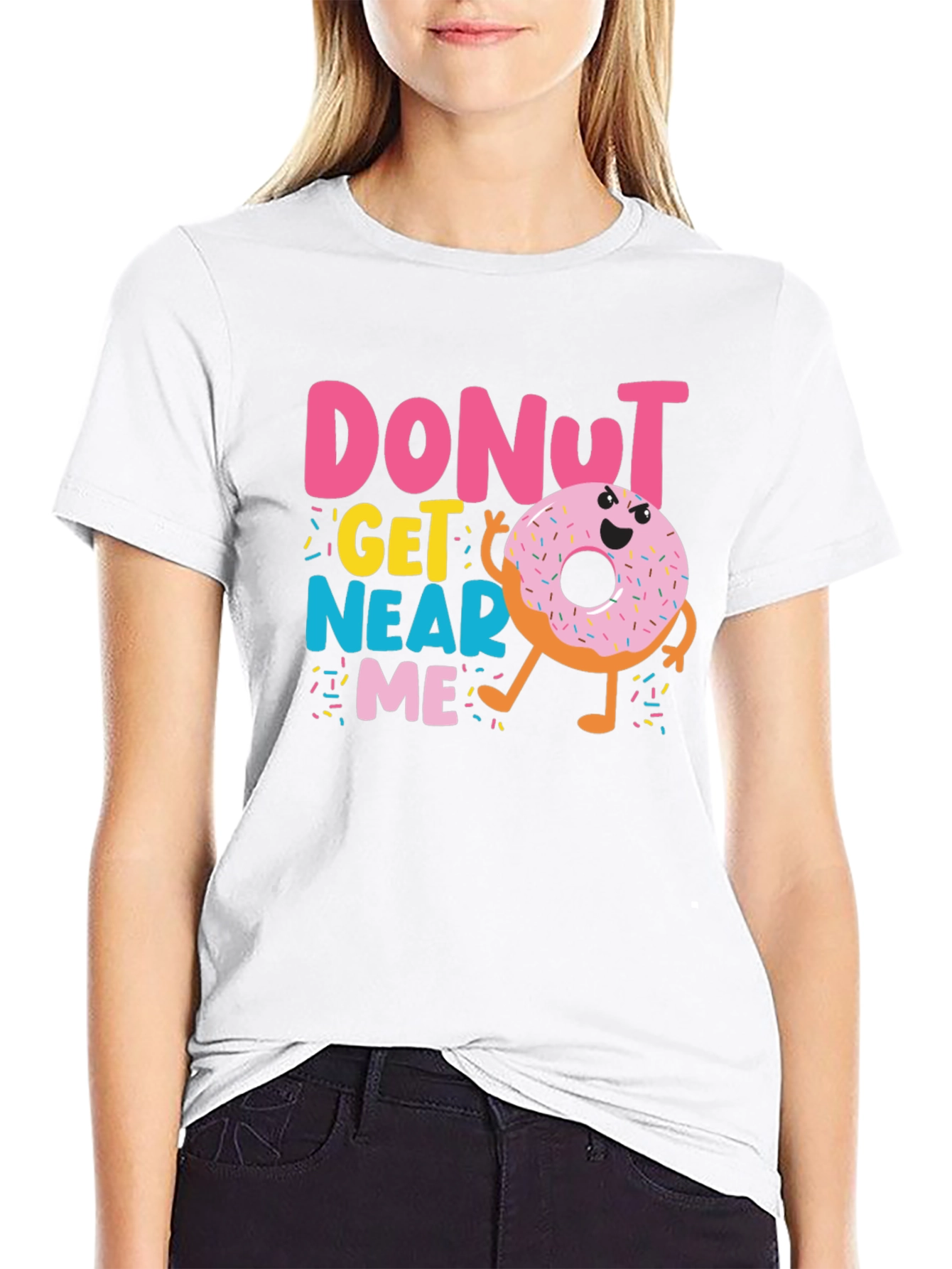Black Donut Get Near Me Graphic T-Shirt view 9