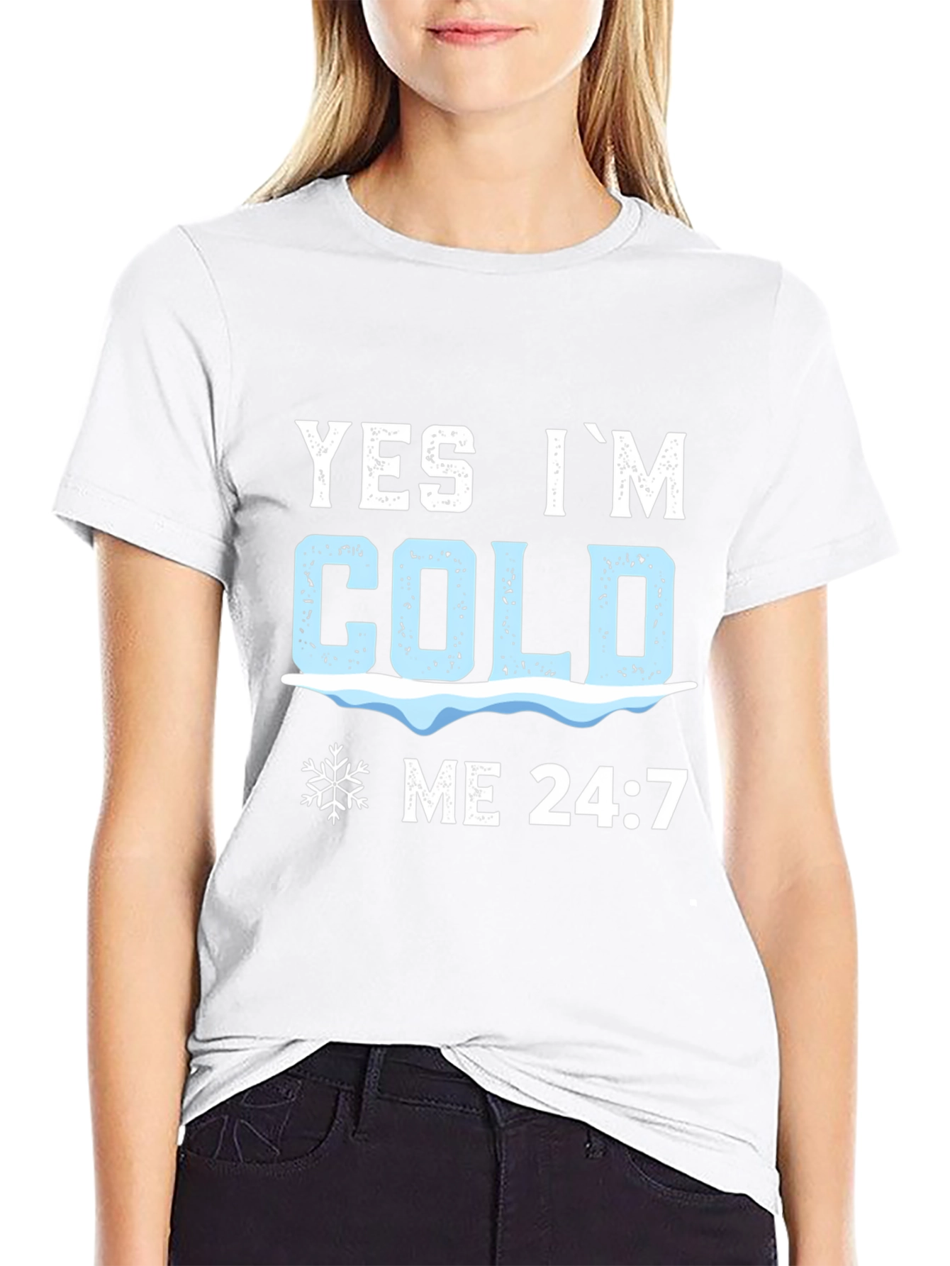 Black Yes I'm Cold 24:7 Graphic Tee view 9