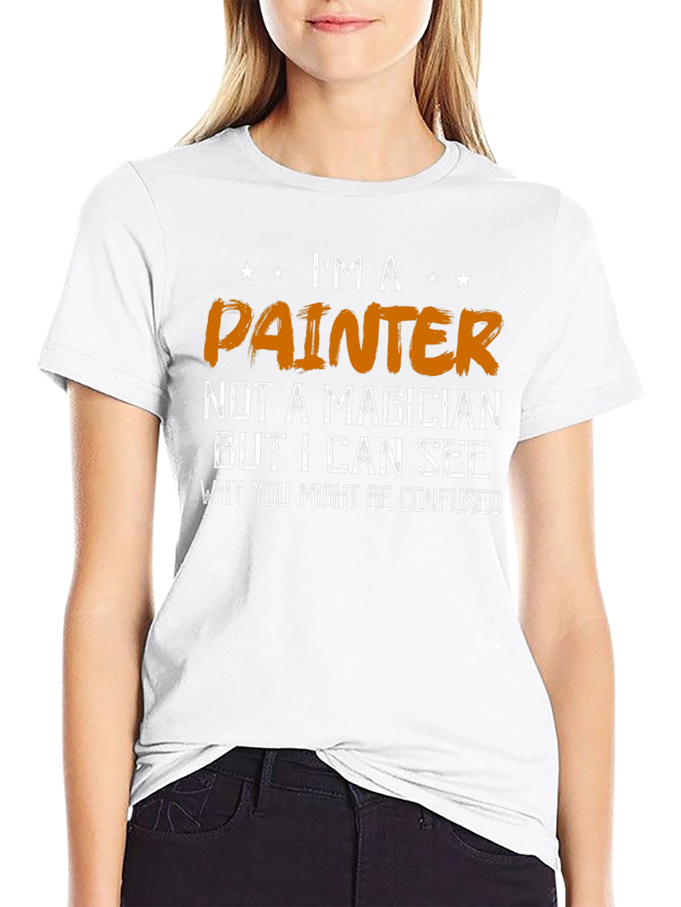 Black I'm a Painter Funny Graphic T-Shirt view 9