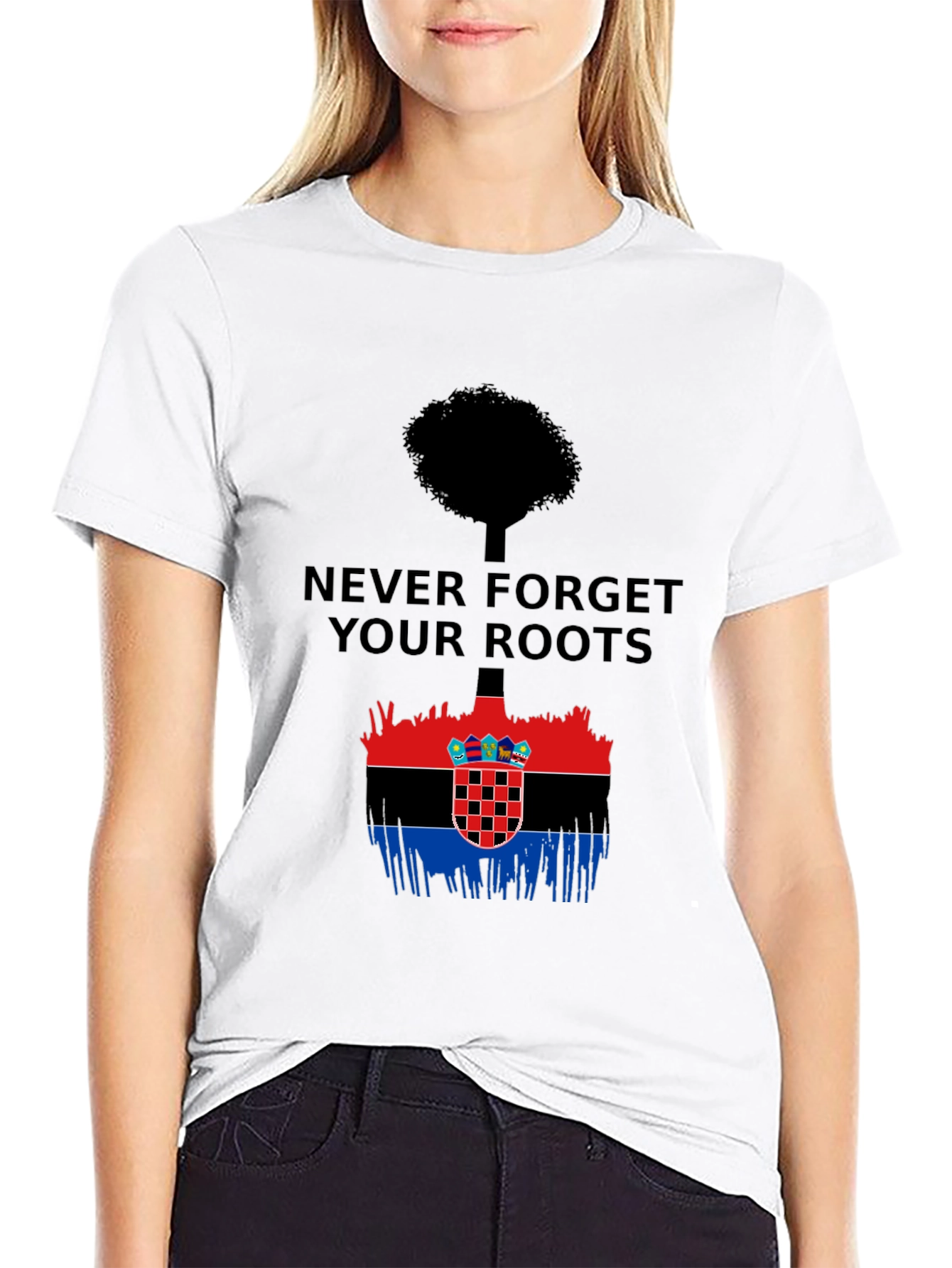 Never Forget Roots Croatia Flag Graphic Tee - 9