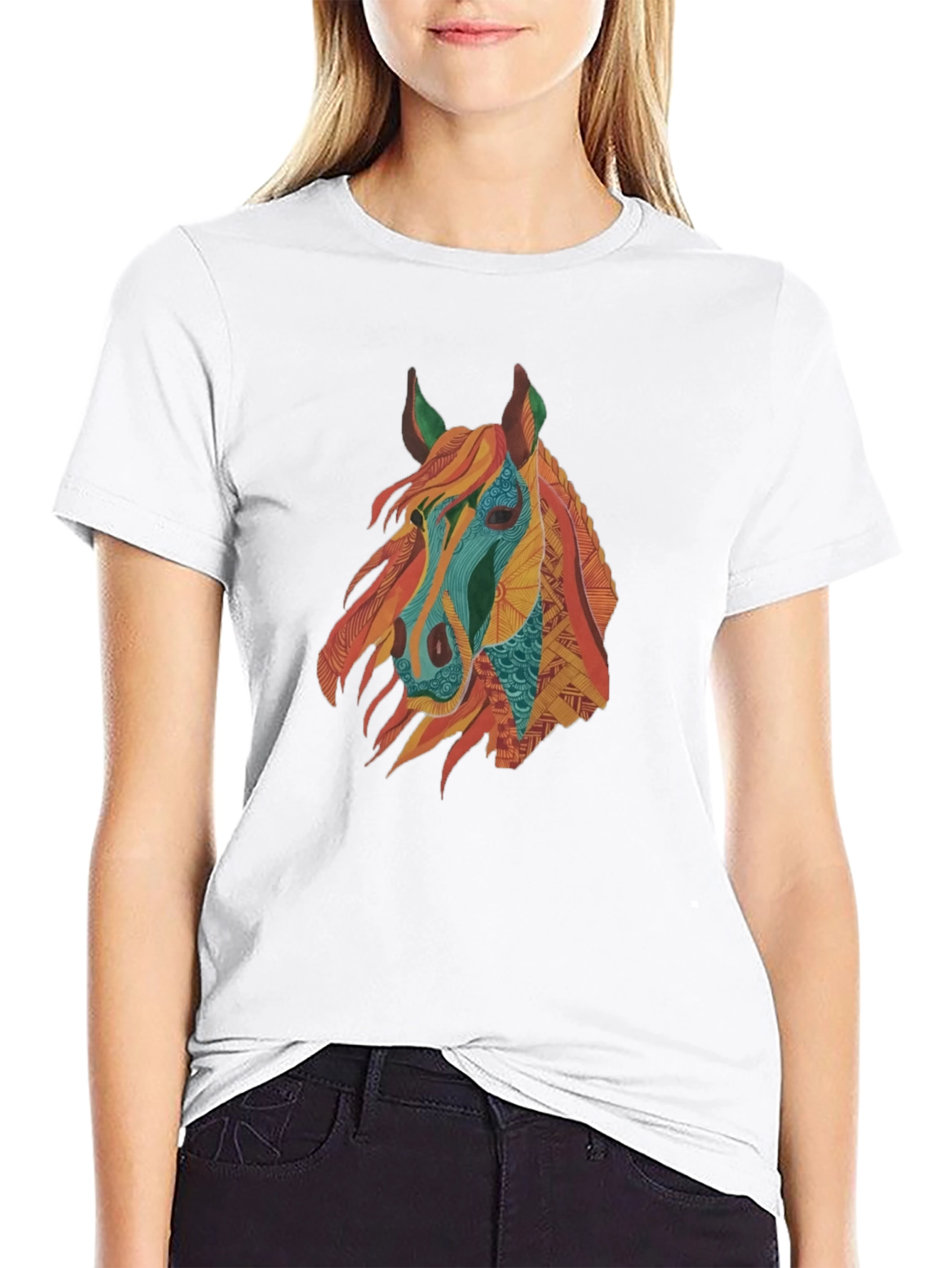 Horse Graphic Tee - Men's Black T-Shirt - 9