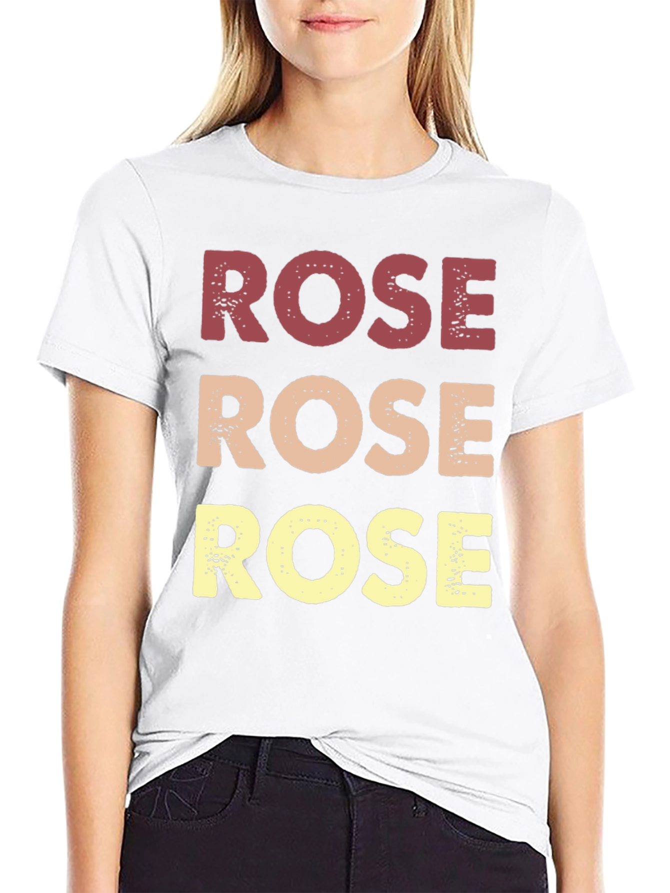 Black Retro "Rose" Graphic T-Shirt - Black view 9