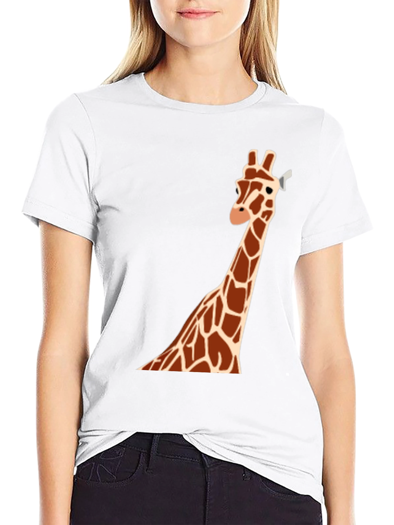 Black Giraffe Graphic T-Shirt - Casual Men's Tee view 9
