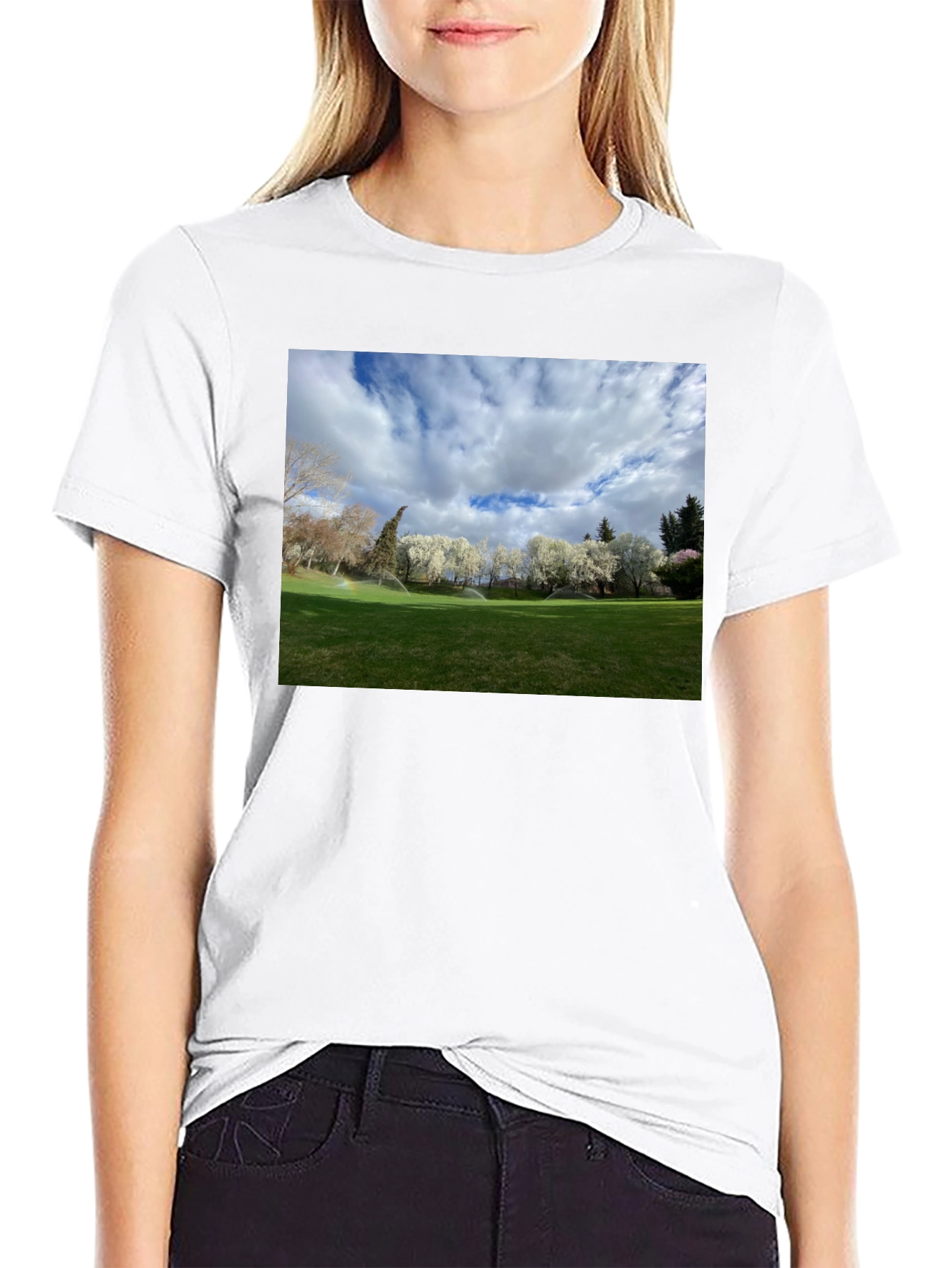 Black Scenic Landscape Graphic Tee - Cotton Comfort view 9
