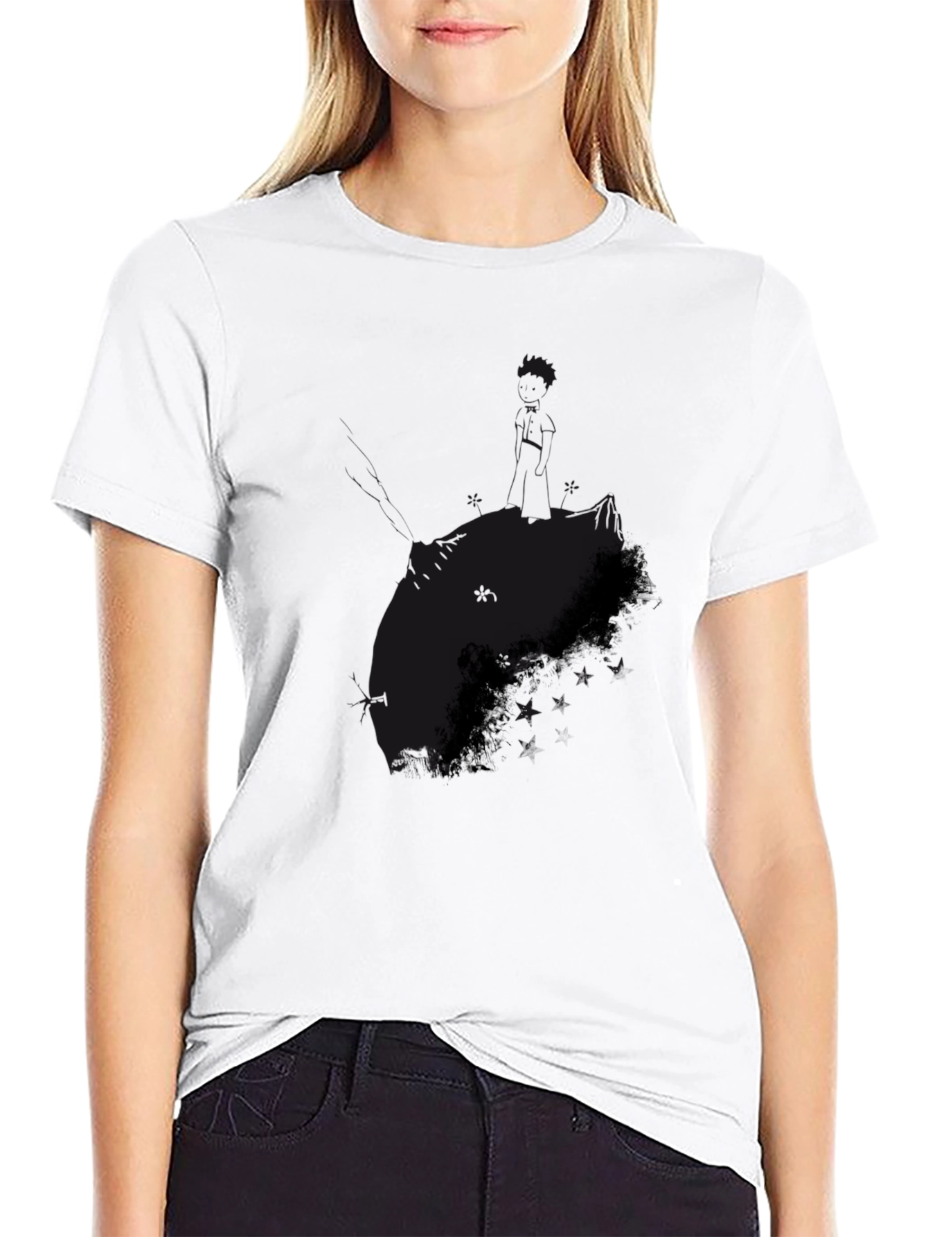 Black Classic Black Crew Neck T-Shirt view 9