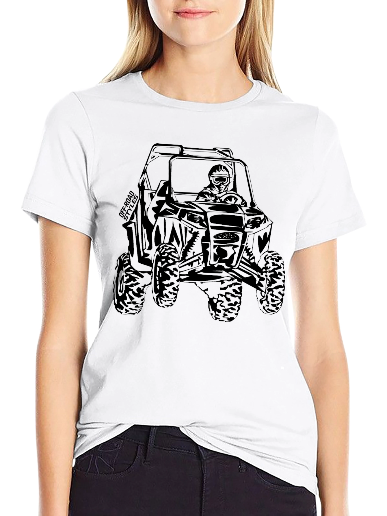 Black Off-Road UTV Graphic T-Shirt view 9