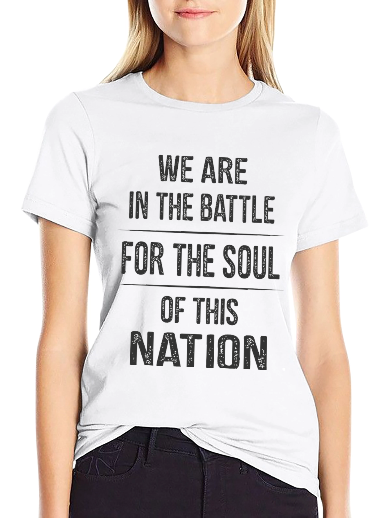 Black Battle for the Soul Tee - Bold Statement T-Shirt view 9