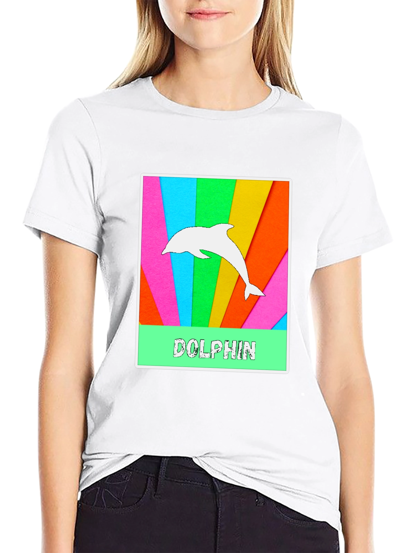 Black Dolphin Graphic Tee - Colorful & Fun view 9