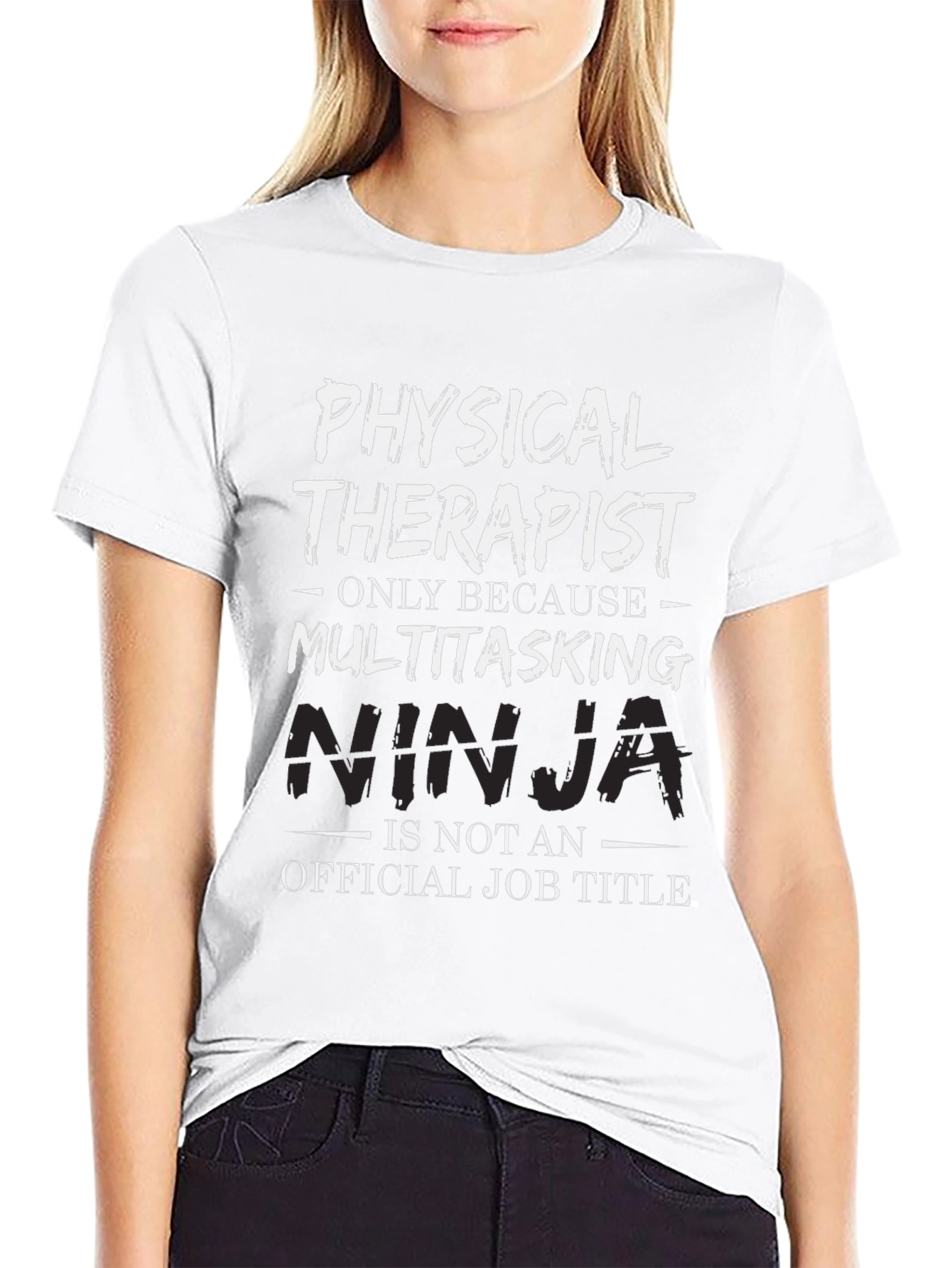 Black Physical Therapist Multitasking Ninja Graphic Tee view 9