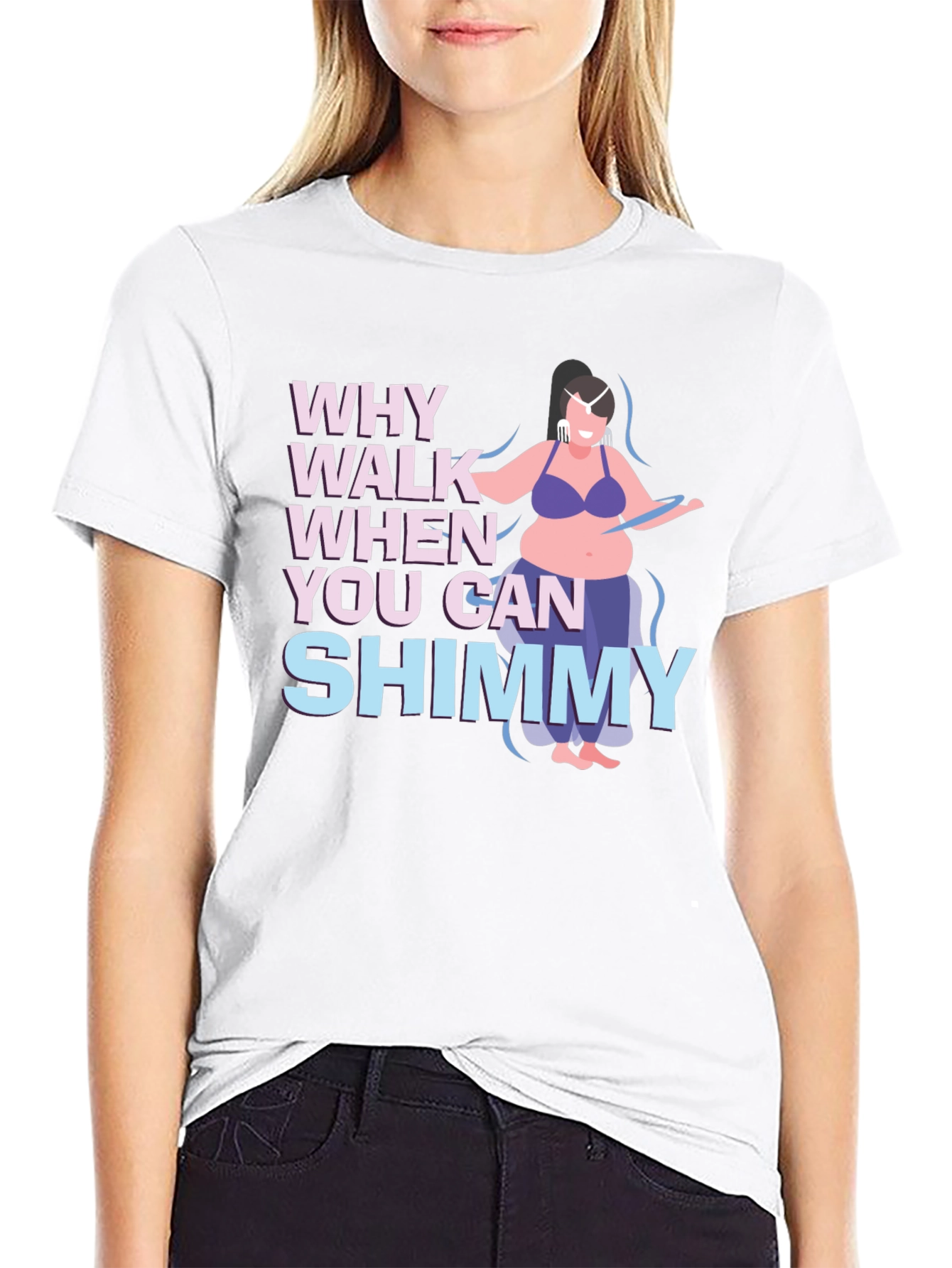 Black Shimmy Dance T-Shirt - Why Walk When You Can Shimmy view 9