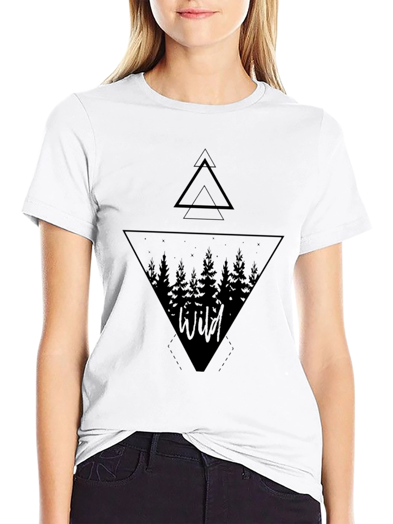 Black Wild Forest Graphic Tee - Men's Black T-Shirt view 9