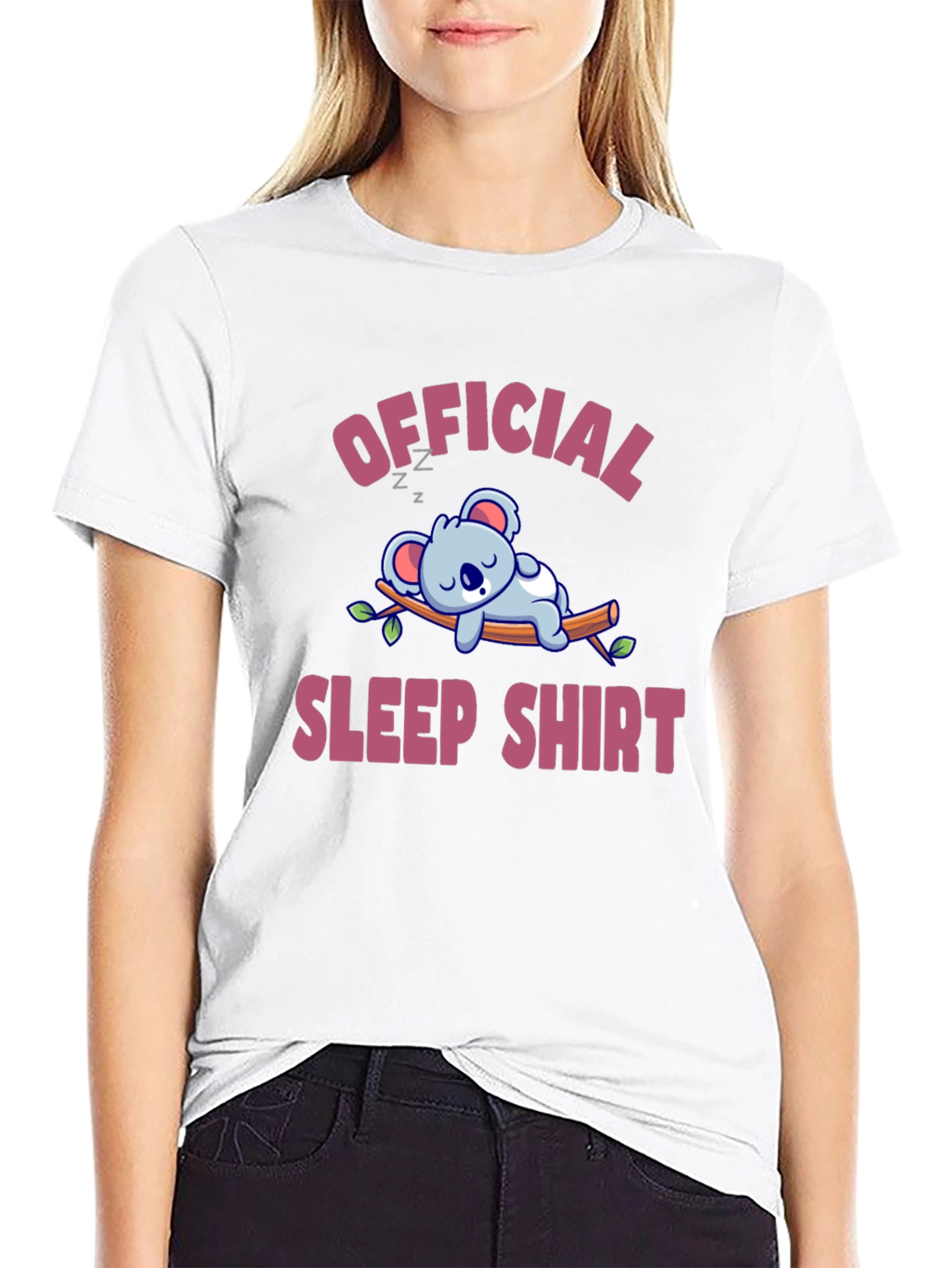 Black Official Sleep Shirt - Koala T-Shirt view 9