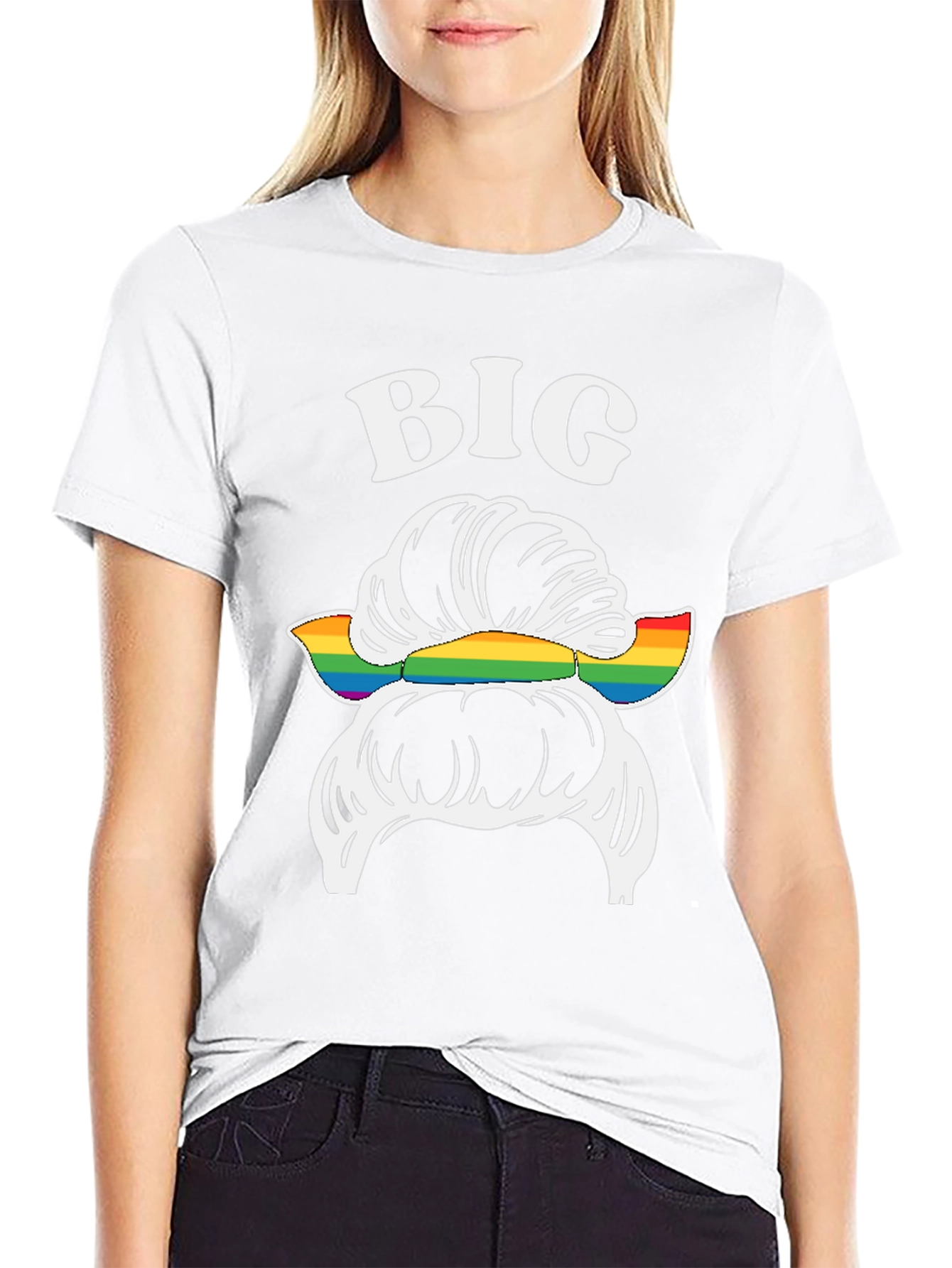 Big Messy Bun LGBT Pride T-Shirt - 9