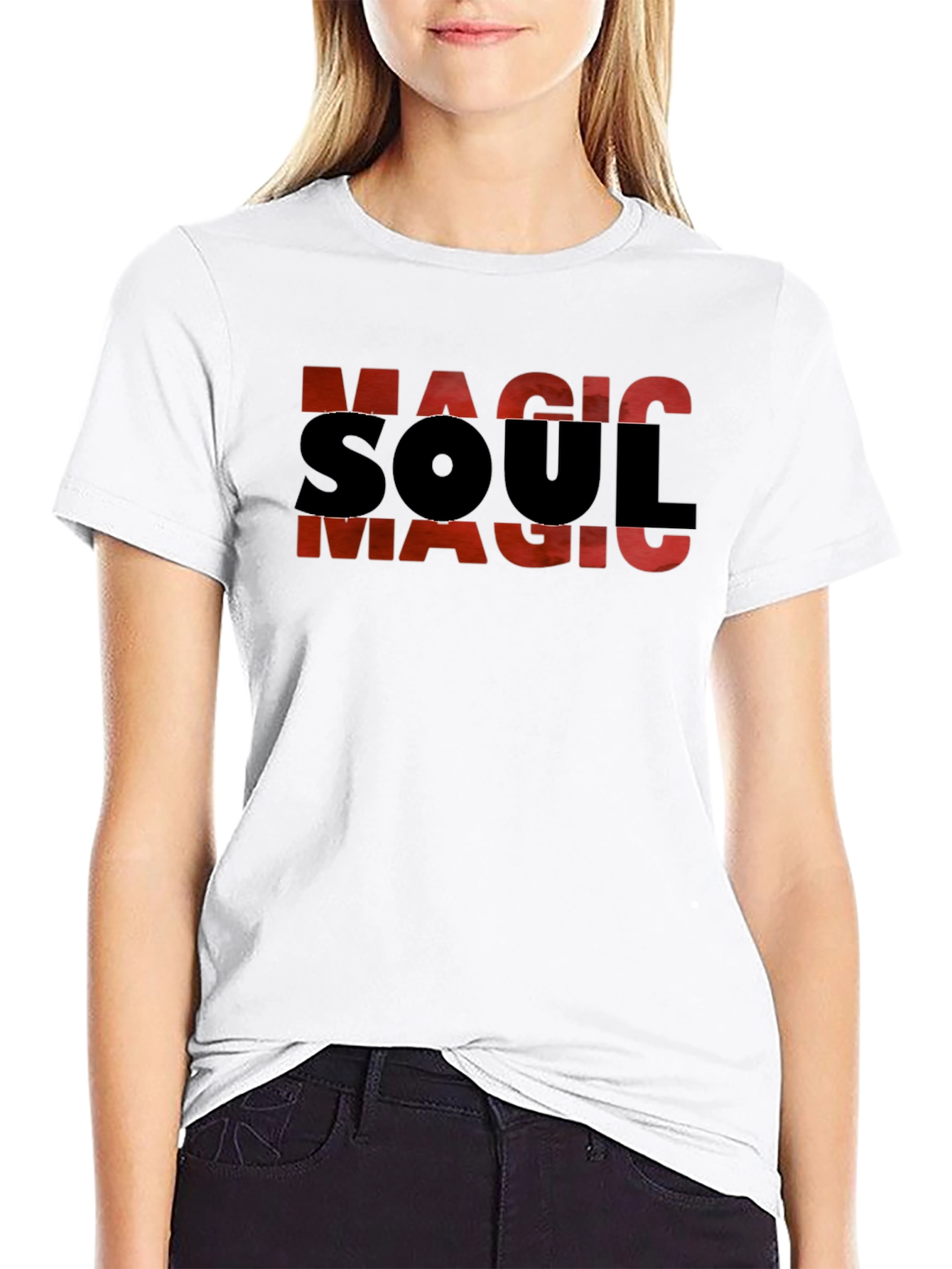 Black Magic Soul Graphic T-Shirt - Black Cotton Blend view 9