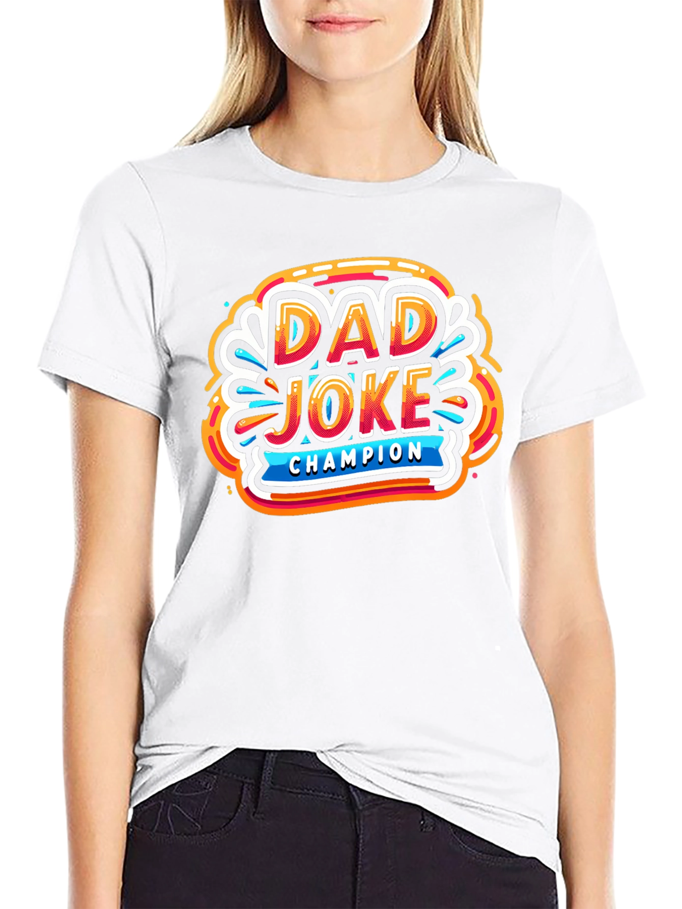 Black Dad Joke Champion Graphic T-Shirt view 9