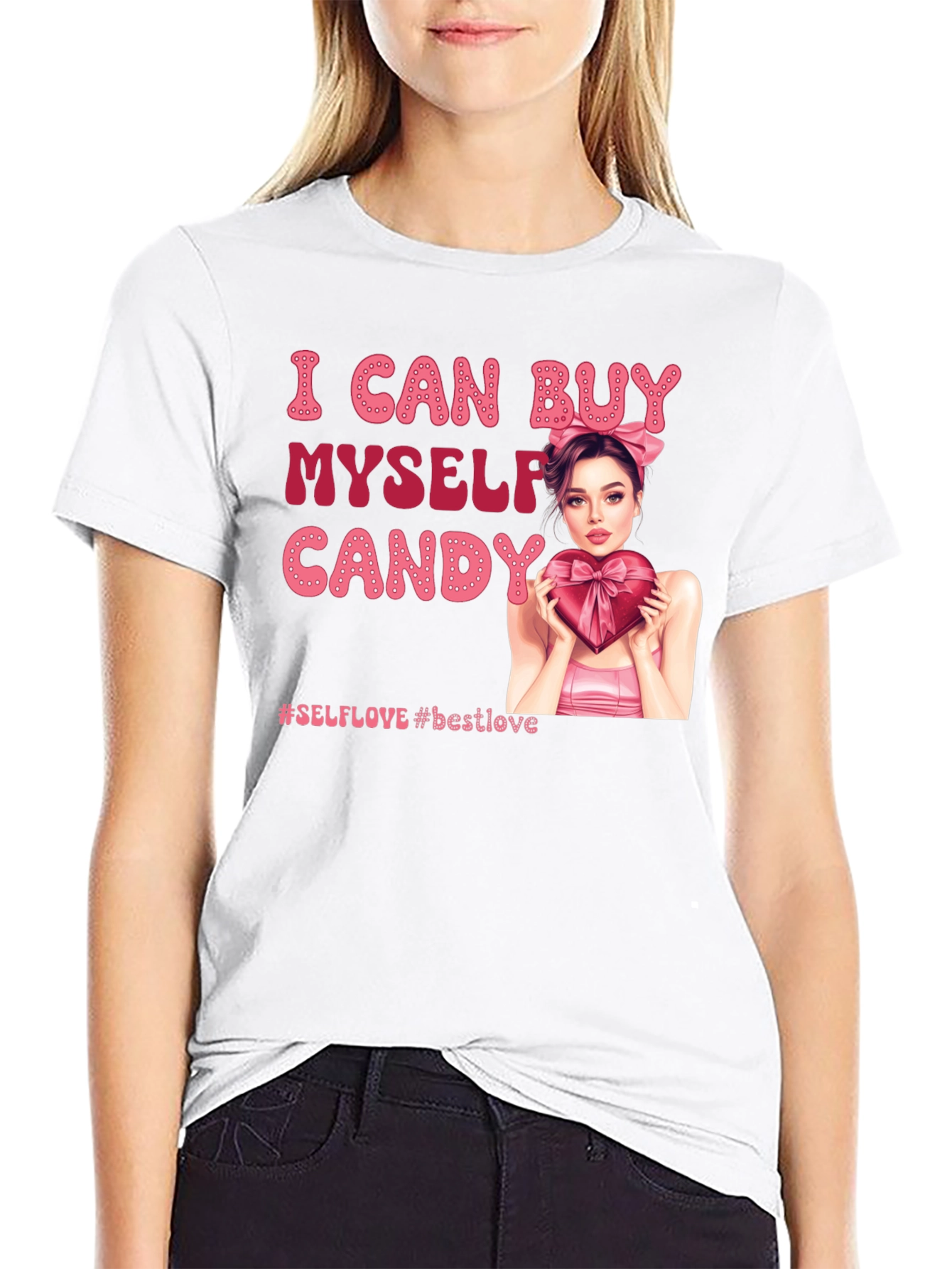 Black I Can Buy Myself Candy Graphic Tee view 9
