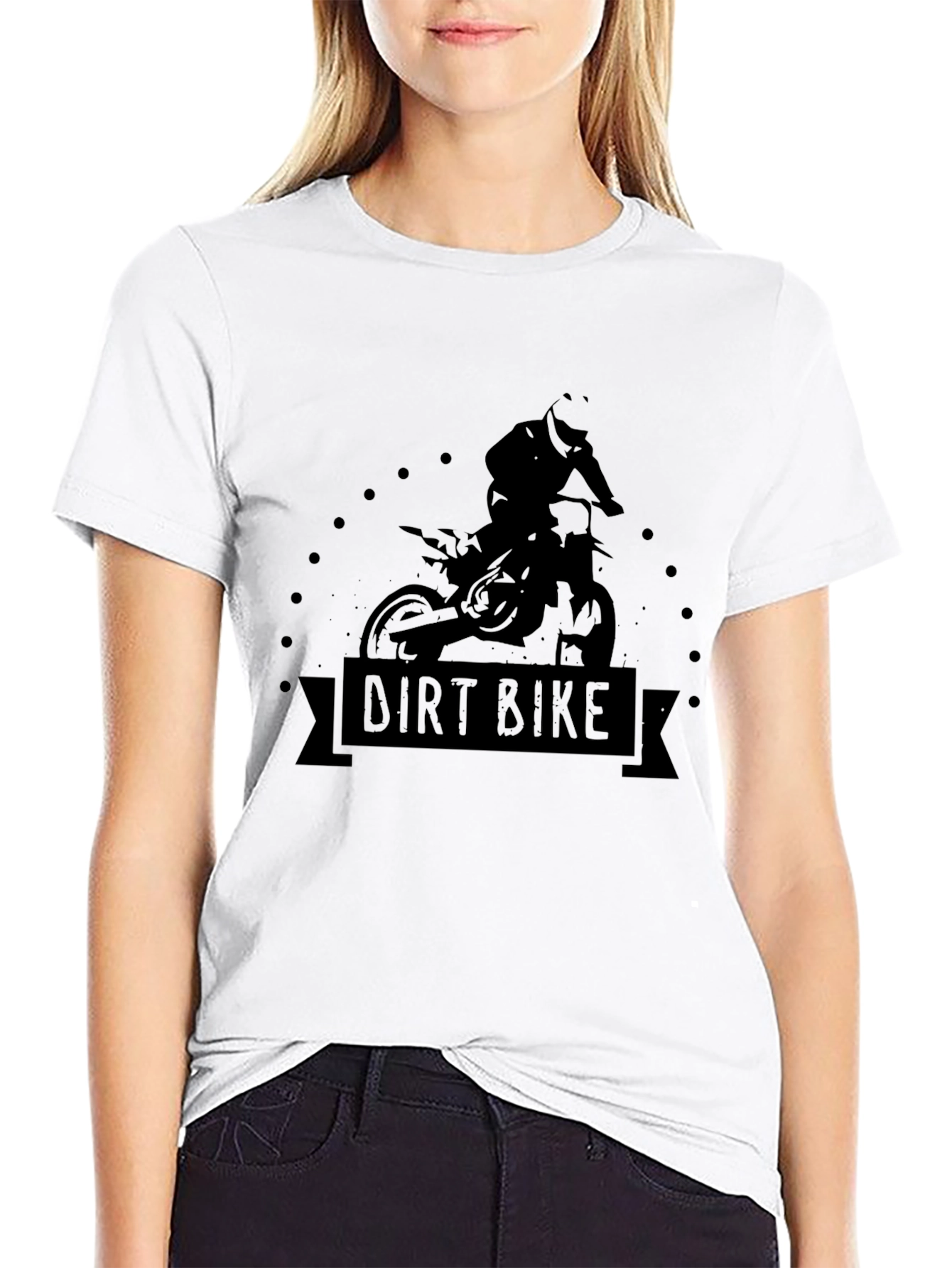 Dirt Bike Rider Graphic T-Shirt - Black - 9