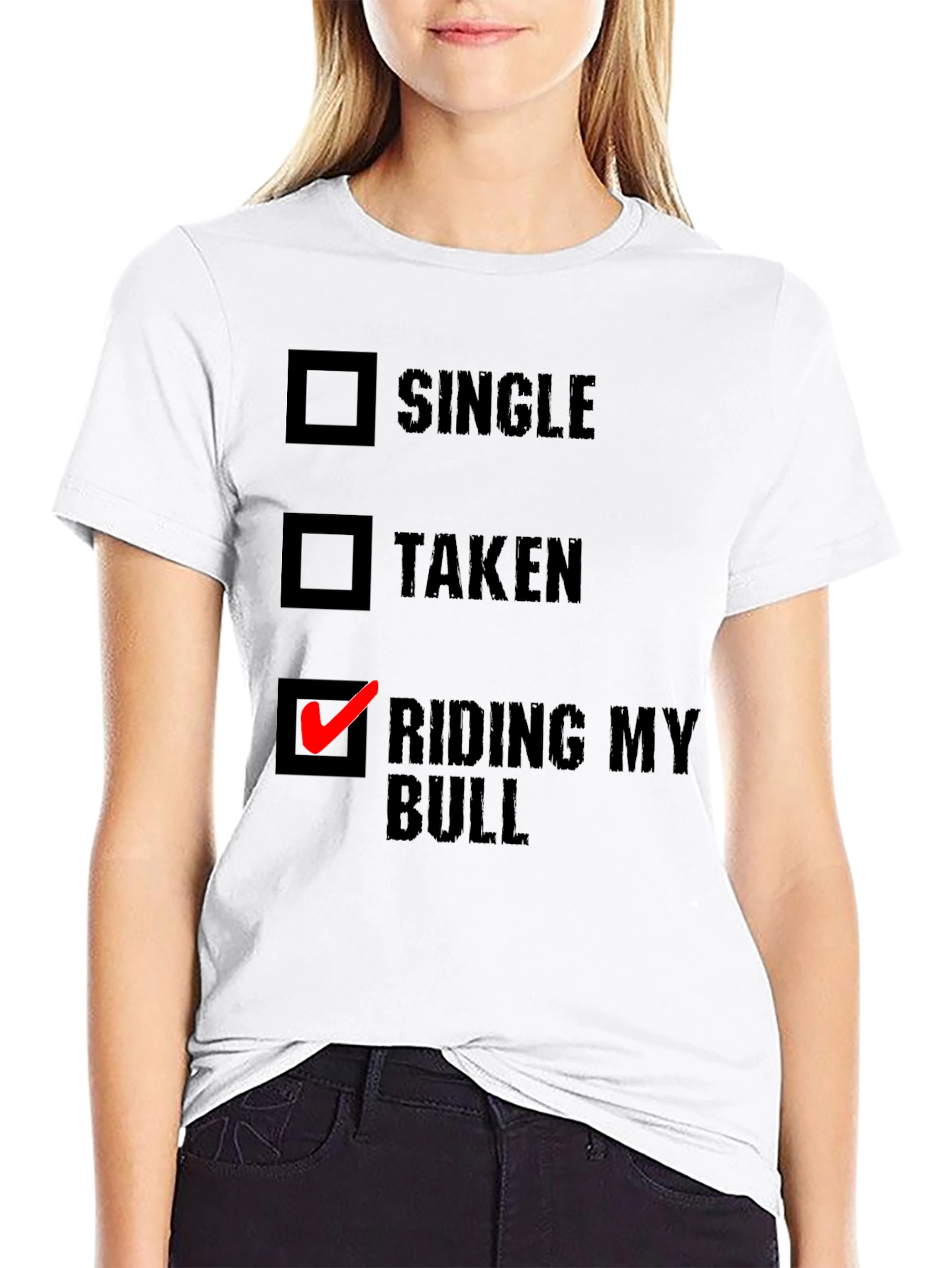 Black Riding My Bull T-Shirt - Funny Graphic Tee view 9