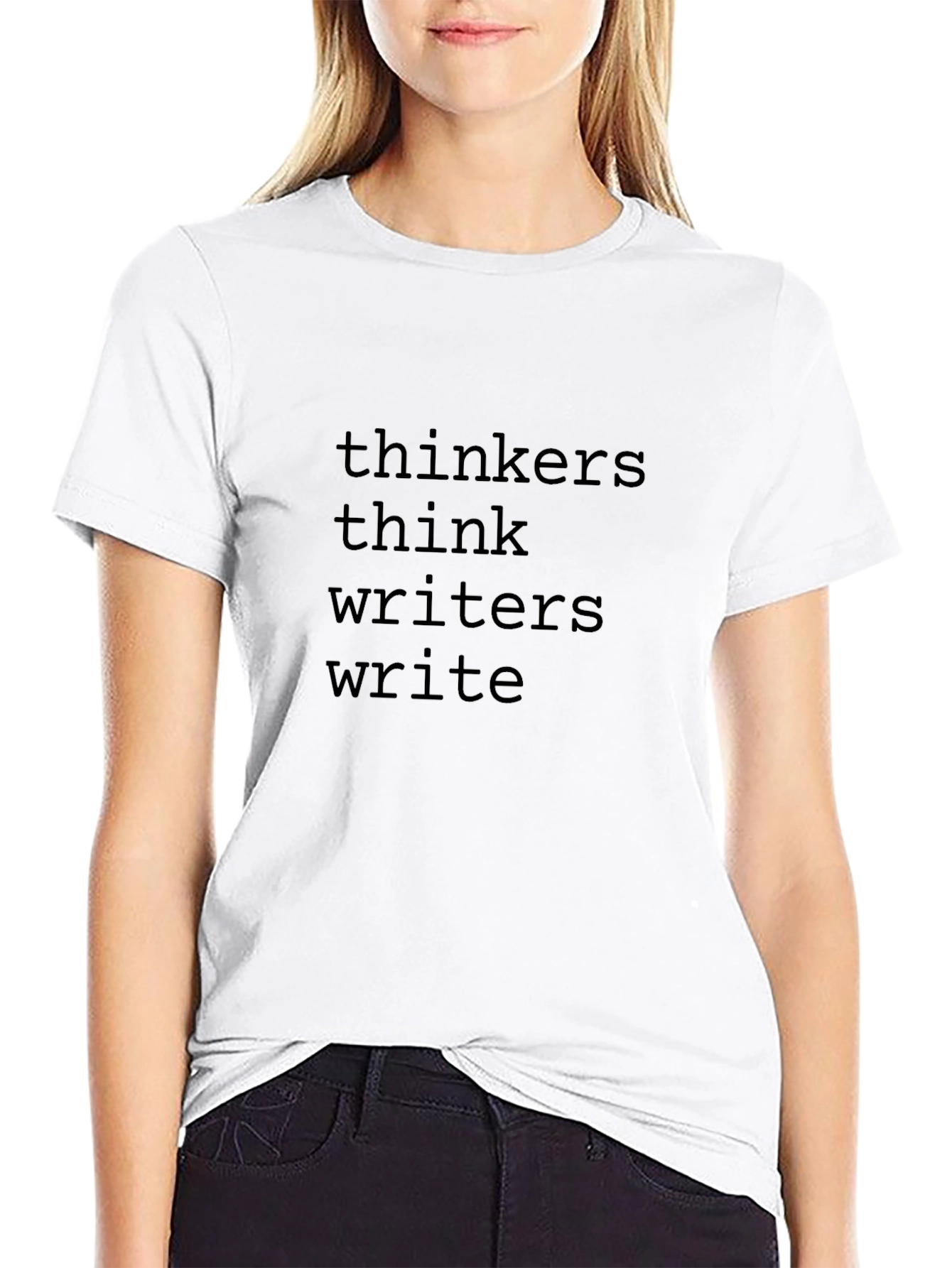 Black Thinkers Think, Writers Write Graphic Tee view 9