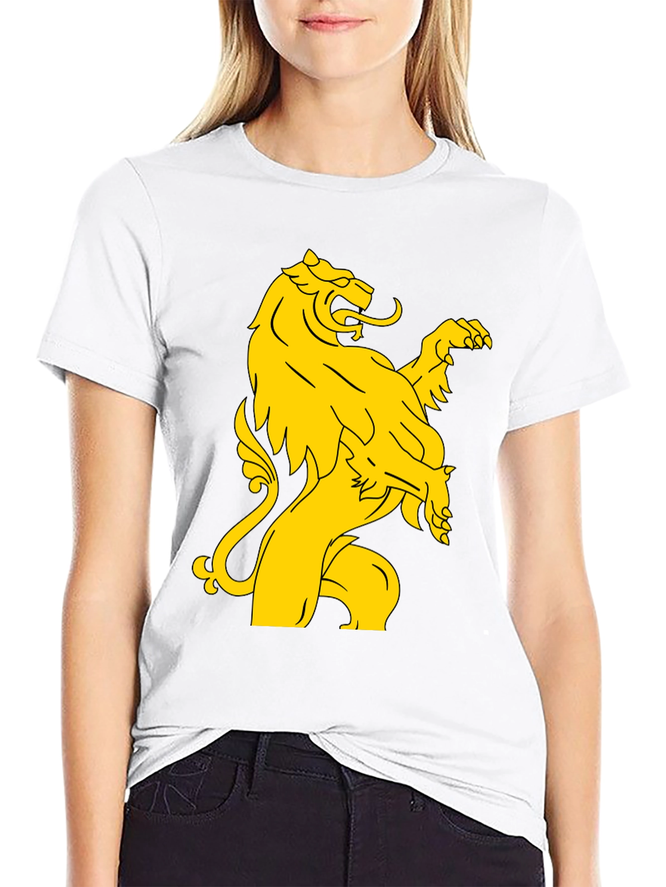 Black Lion Rampant Graphic T-Shirt - Black view 9